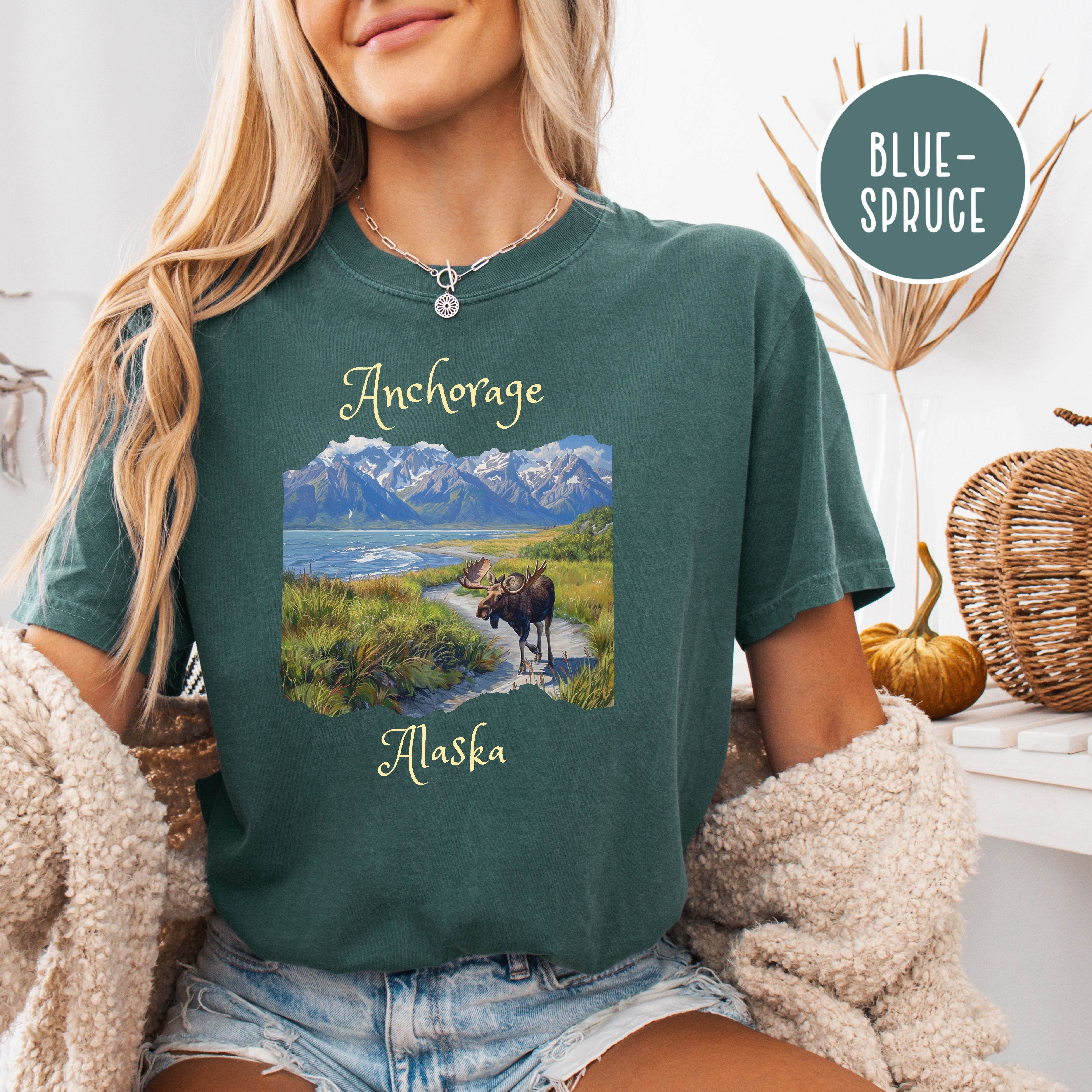 Anchorage Alaska Moose at Tony Knowles Coastal Trail Comfort Colors® Tee