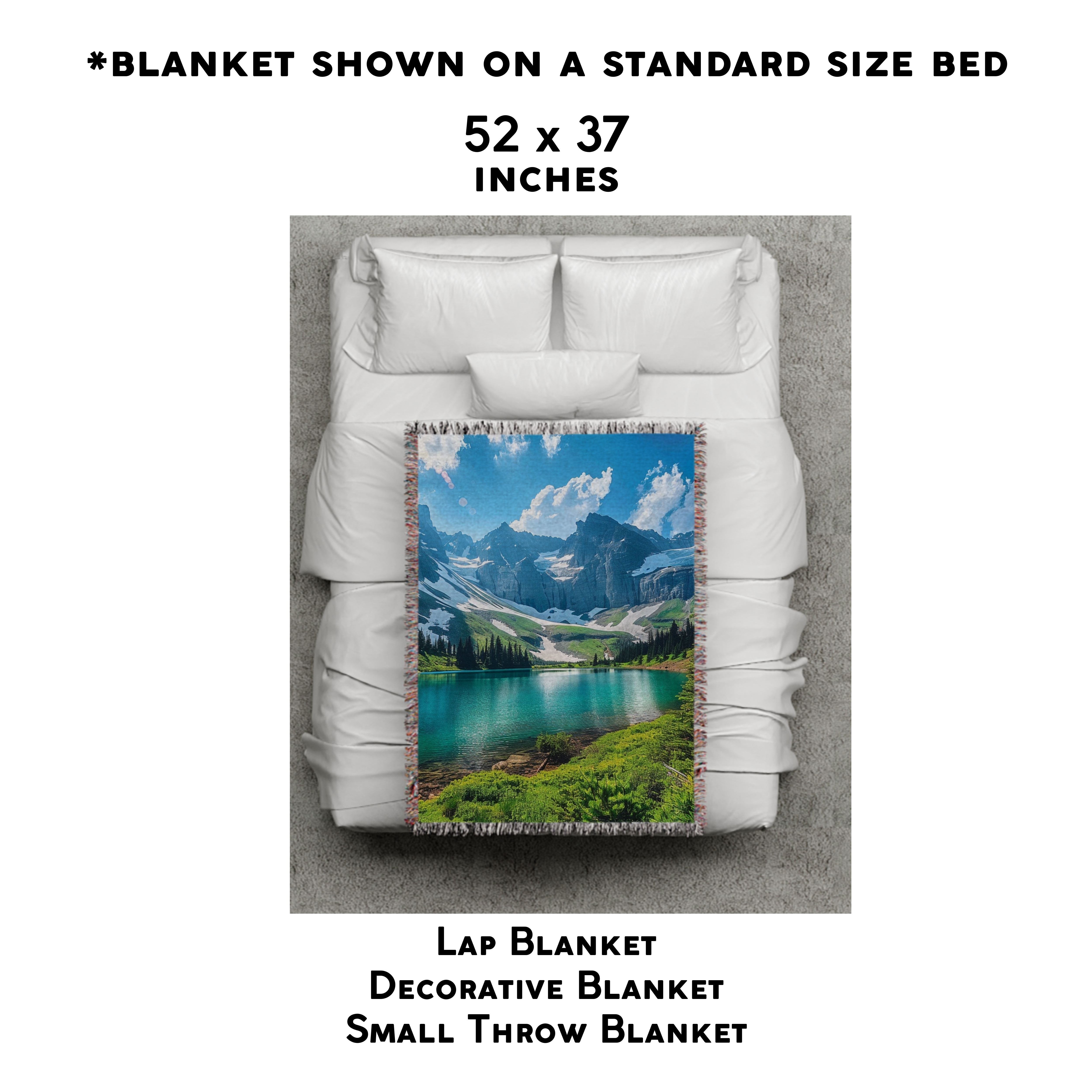 Glacier National Park Montana Woven Throw Blanket