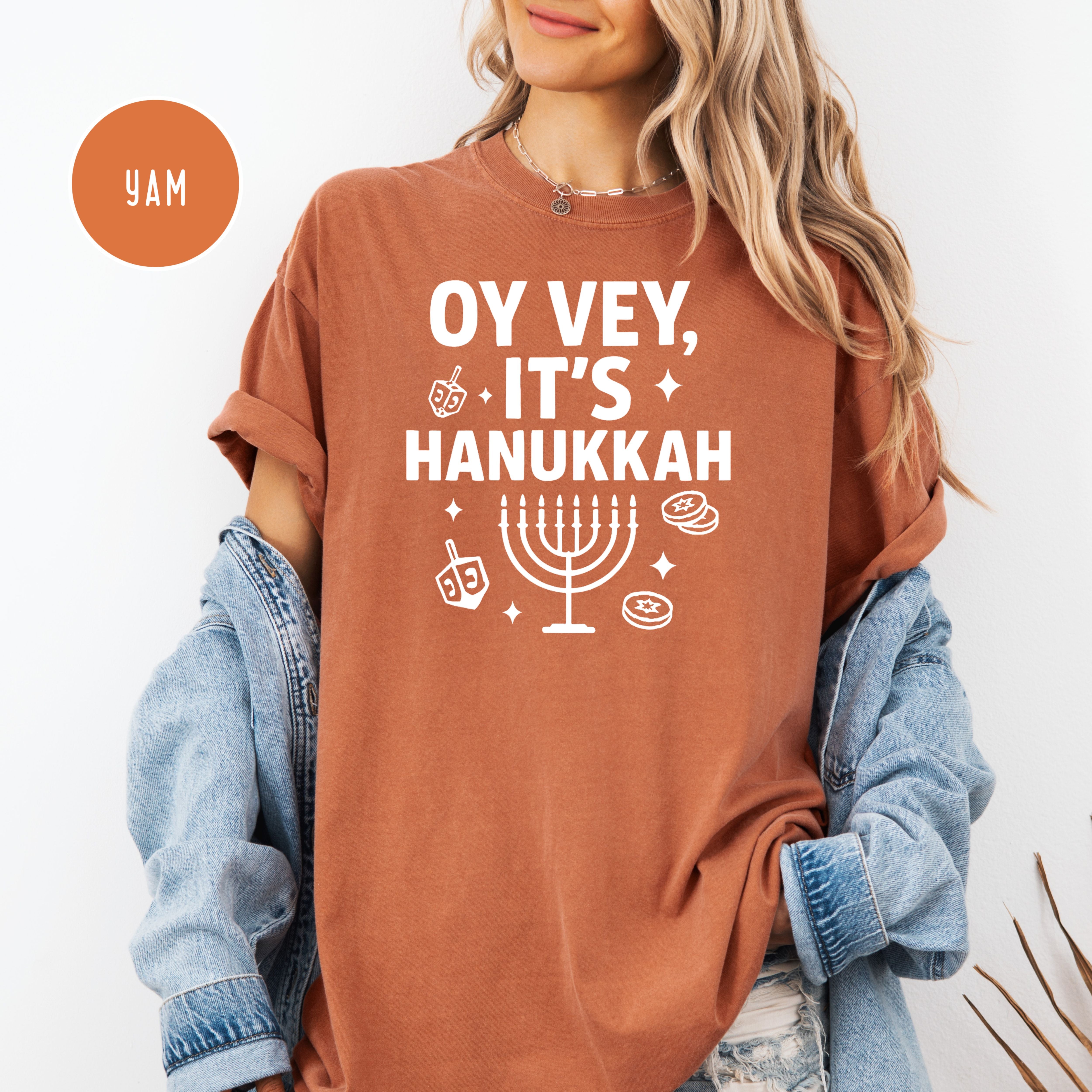 Oy Vey It's Hanukkah Comfort Colors Unisex Tee