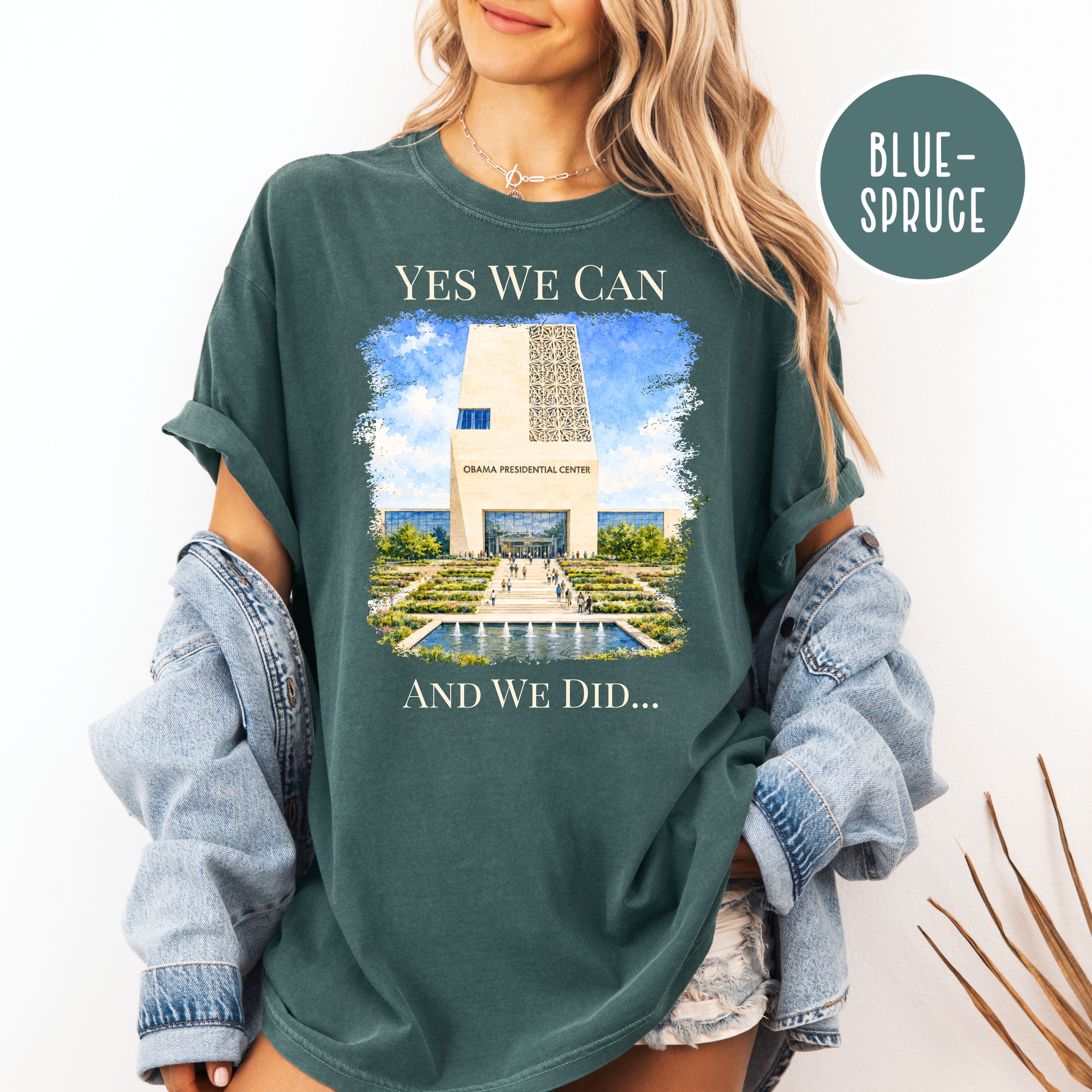 Obama Presidential Center Unisex Comfort Colors T-Shirt, President Obama Gift Shirt, Obama Memorabilia, Yes We Can Shirt, Political Gift
