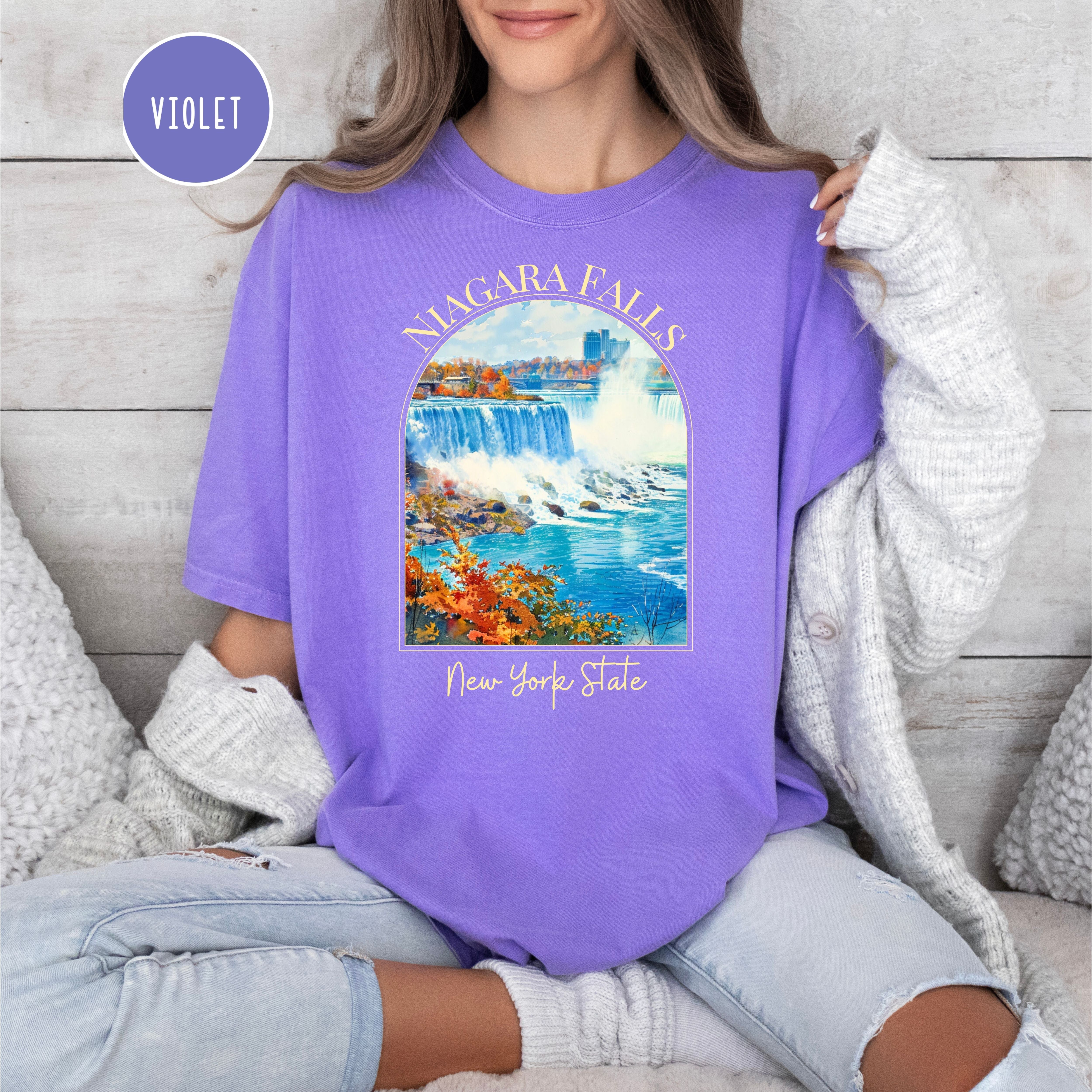 Niagara Falls New York State Comfort Colors Unisex Tee Shirt