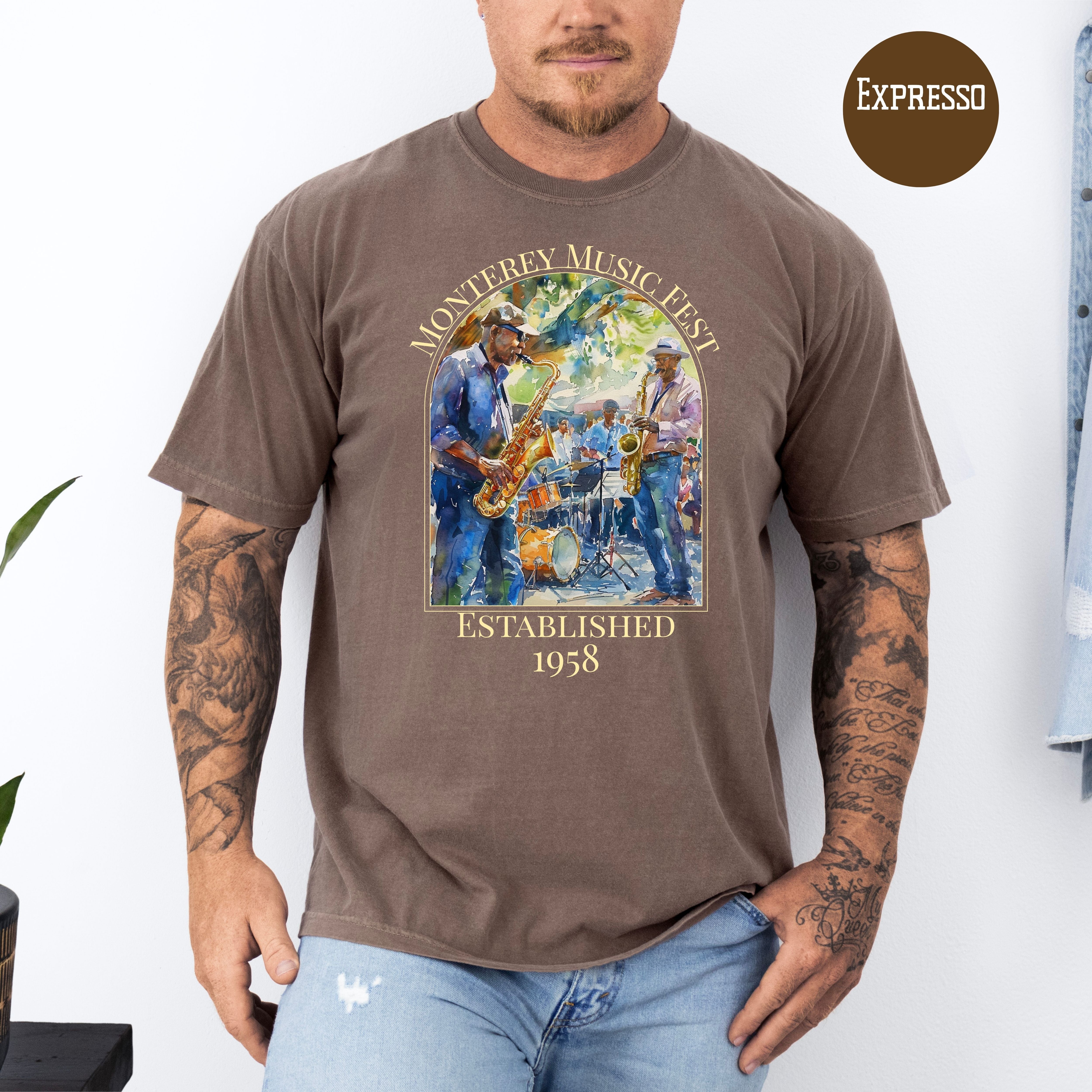 Monterey Music Festival Unisex Comfort Colors T-Shirt, Music Lover Gift, Monterey Vacation Gift Shirt, California Travel Shirt