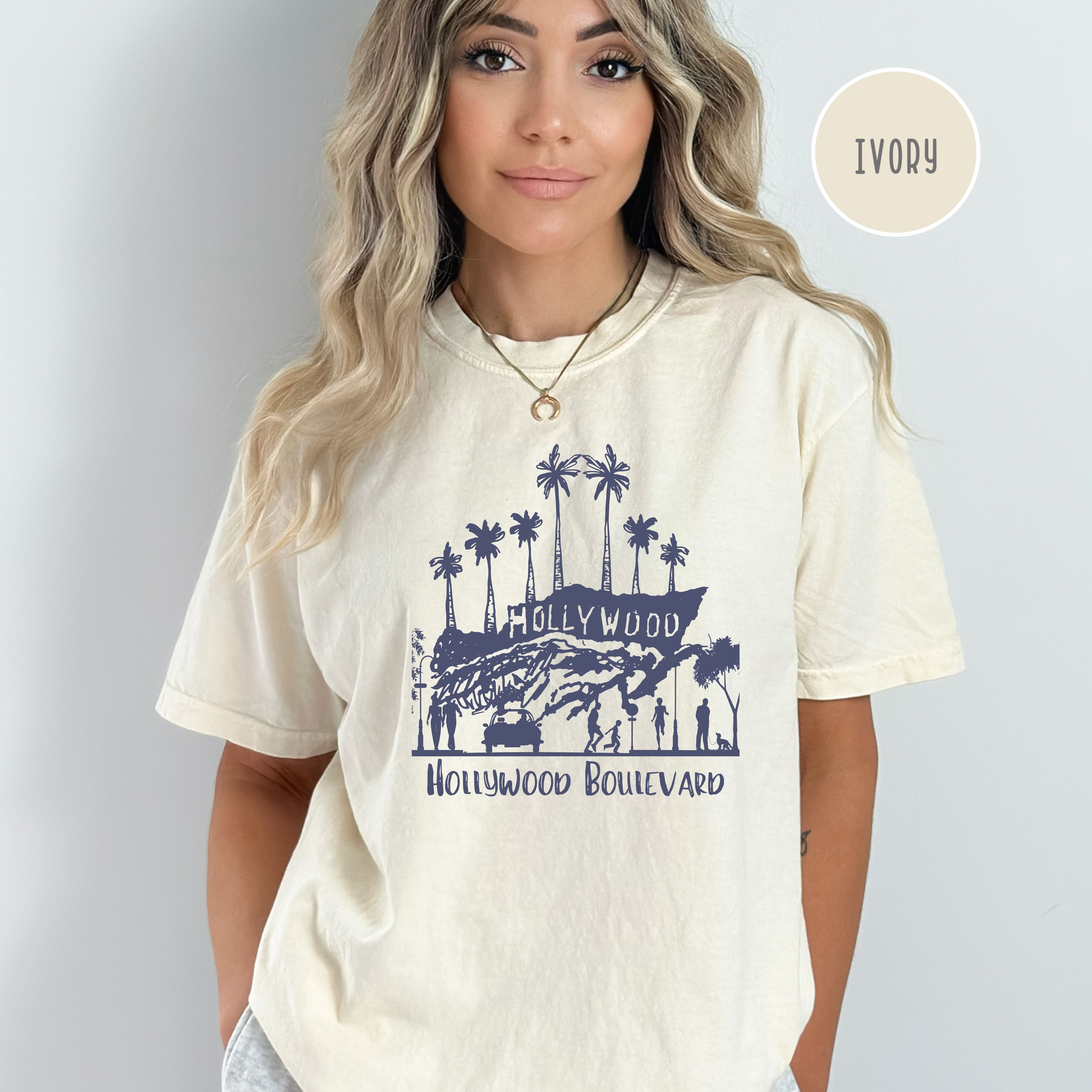 Hollywood California Grunge Style Comfort Colors® Tee