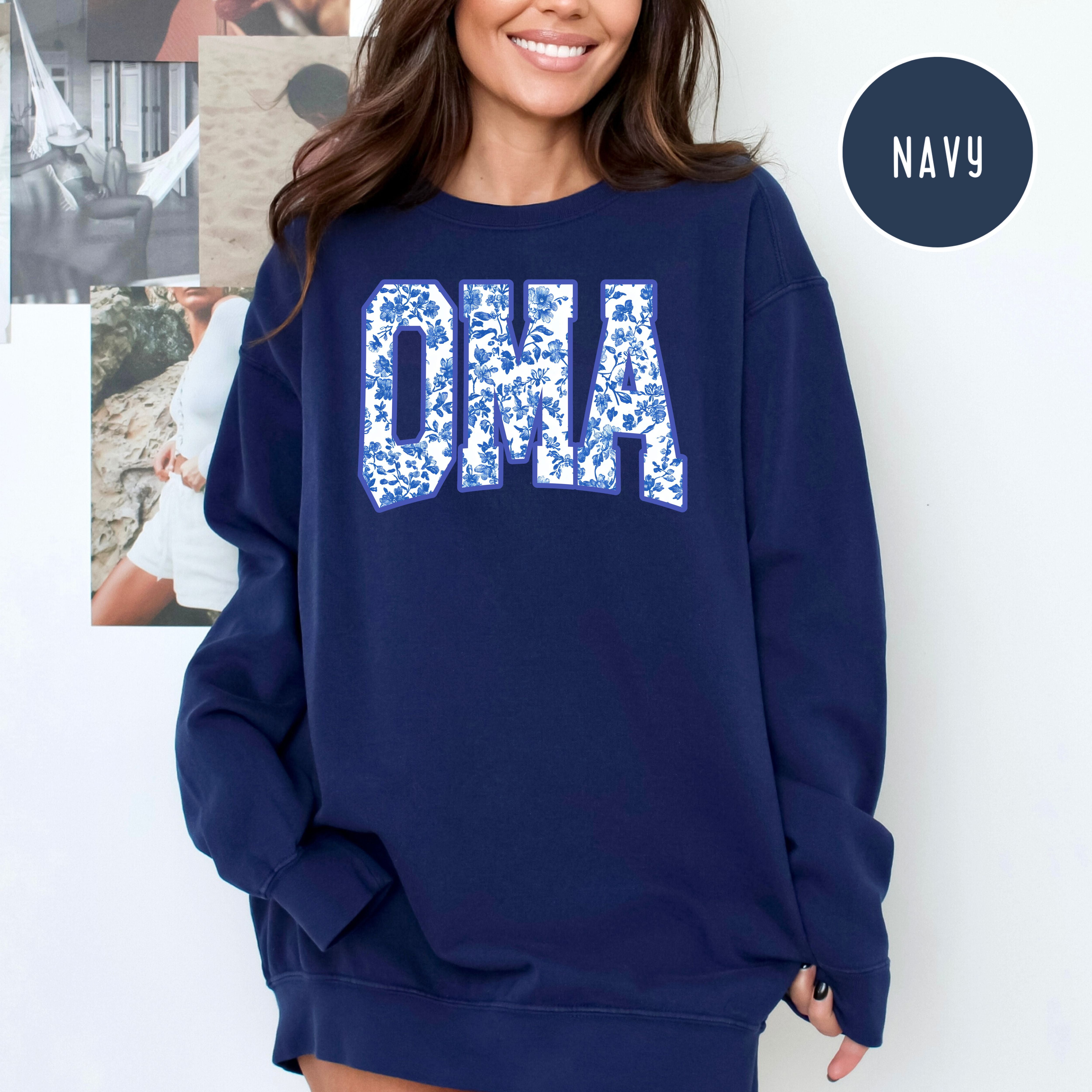 Oma French Toile Comfort Colors® Sweatshirt
