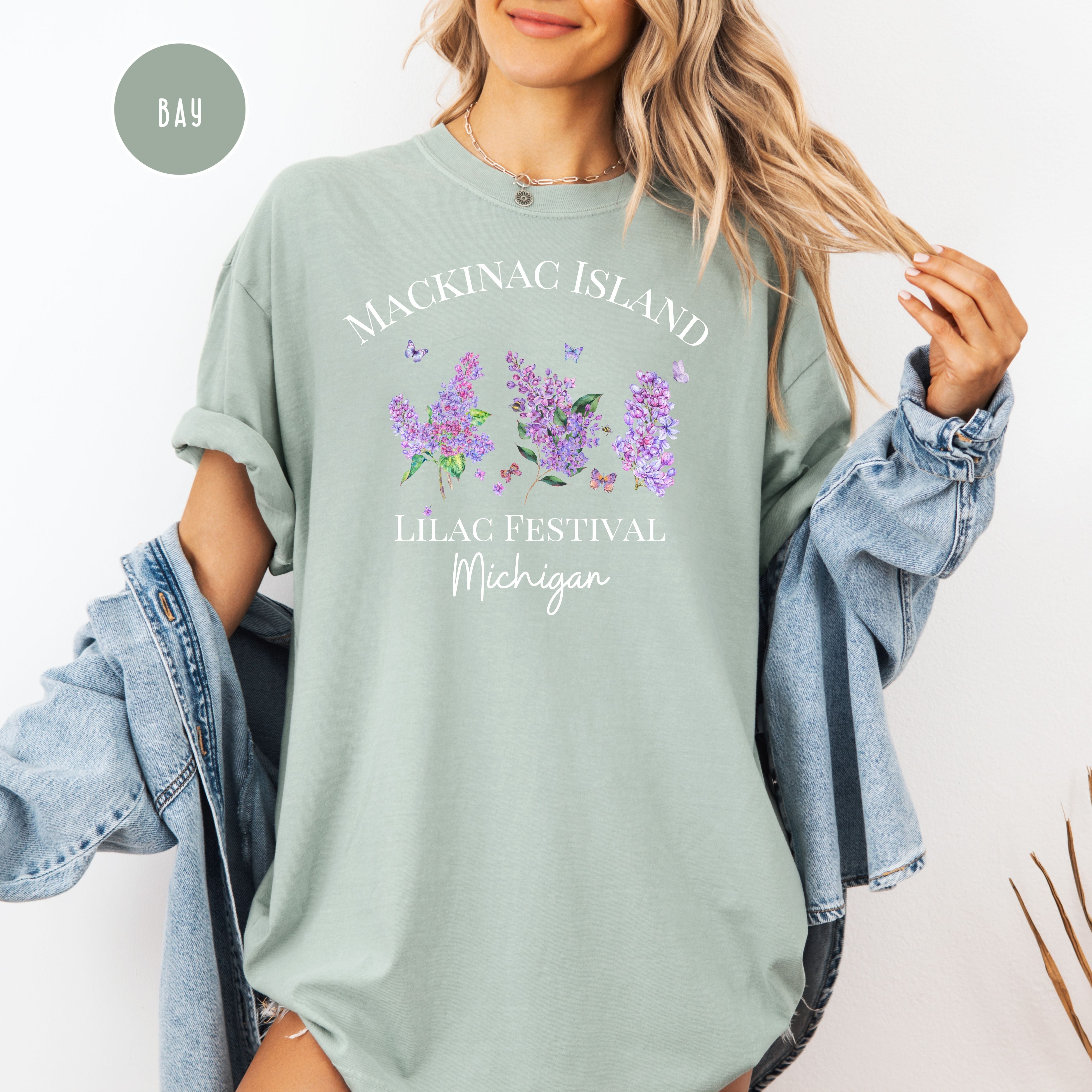 Mackinac Island Michigan Lilac Festival Comfort Colors Tee by CindylBoutiqueShop.com