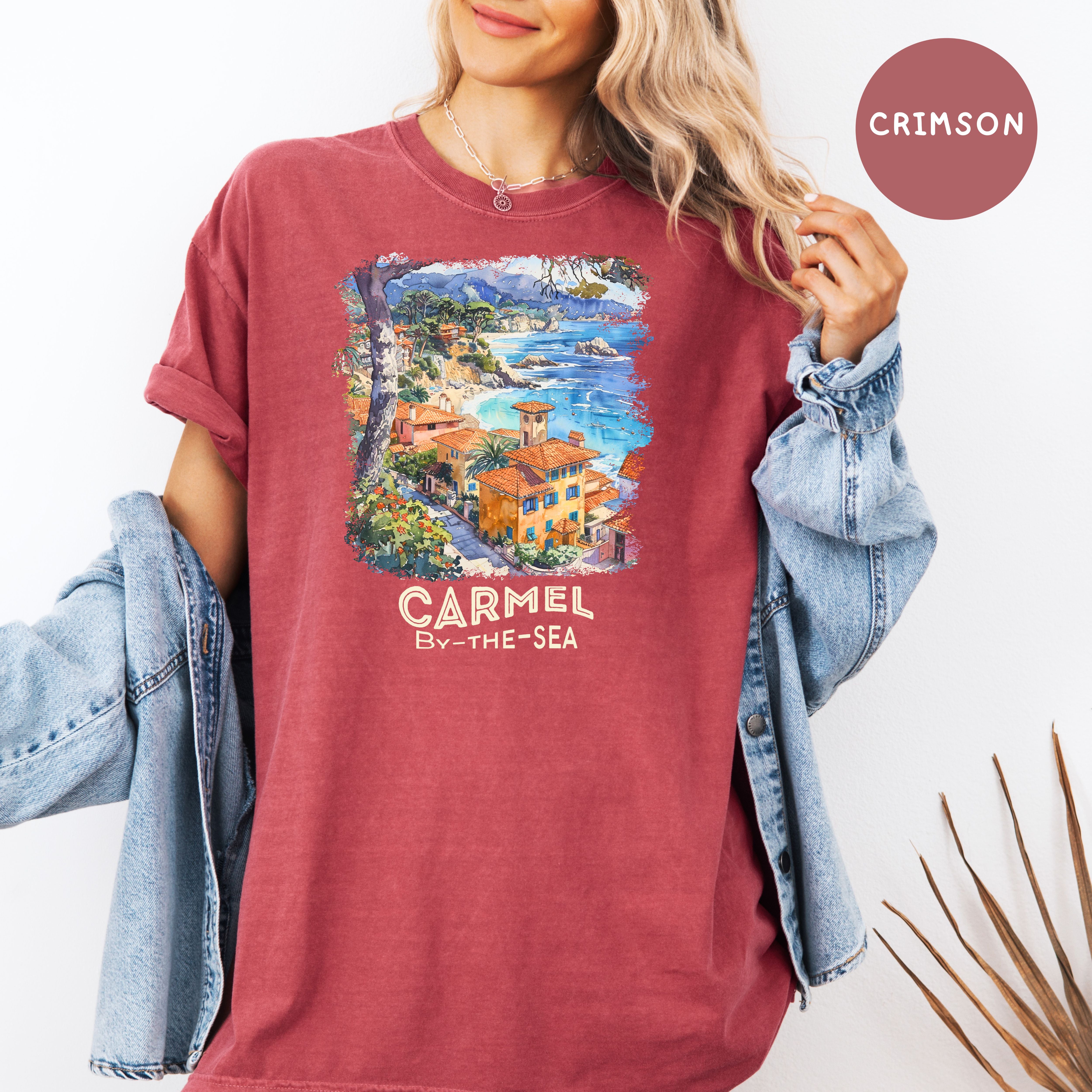 Carmel By The Sea Comfort Colors T-Shirt, Monterey Carmel Vacation Shirt