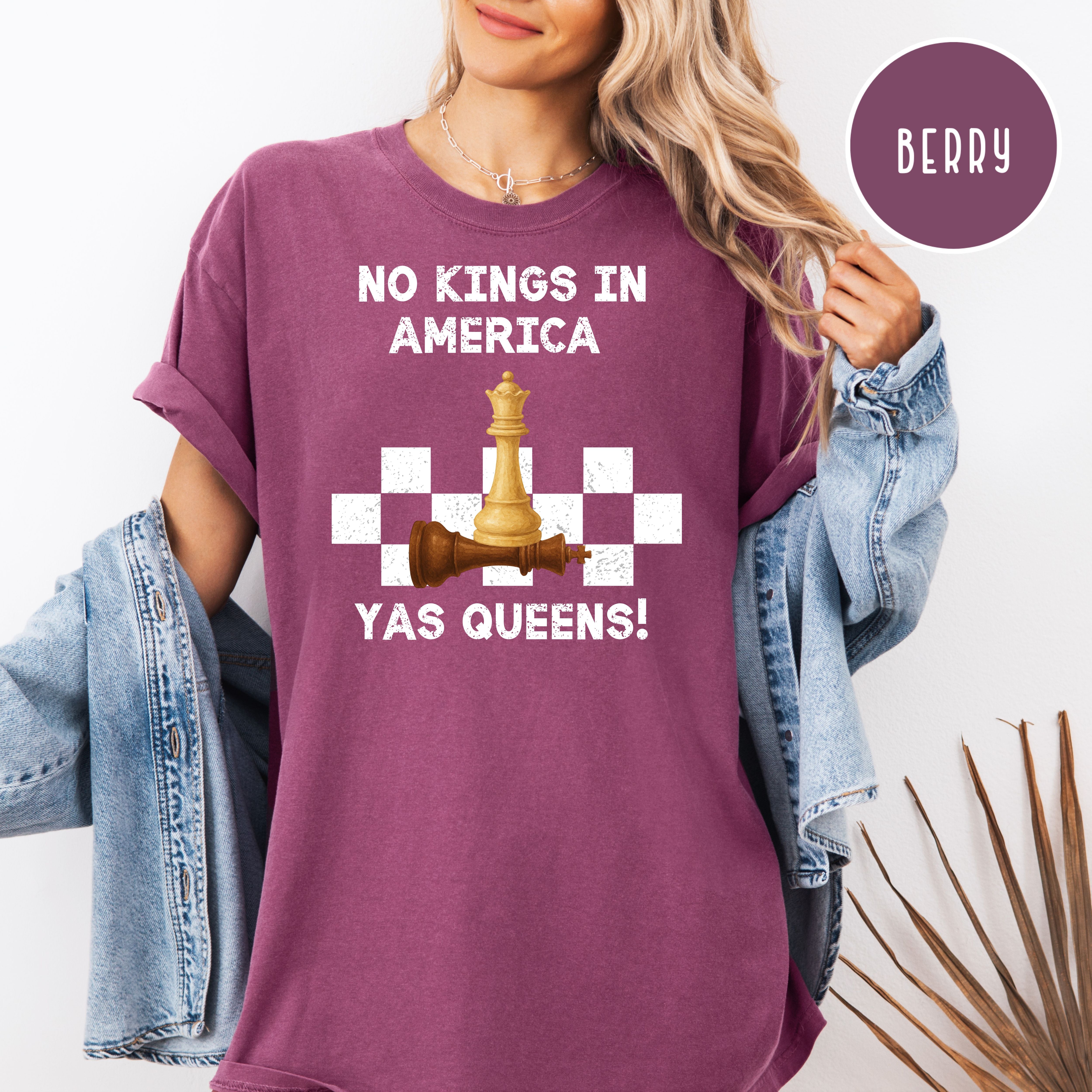 Funny No Kings Protest Comfort Colors Gift Shirt for Chess Lovers