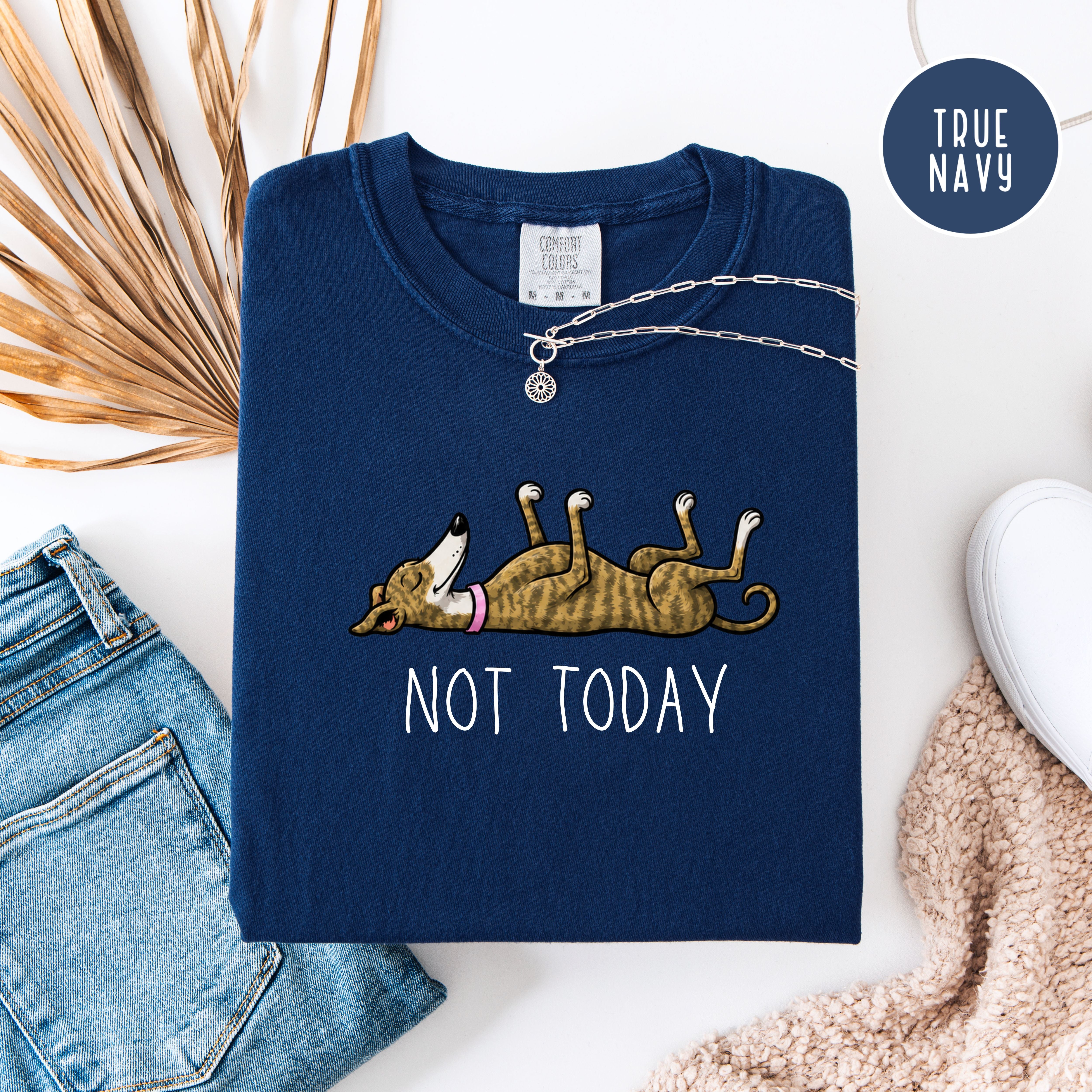 Greyhound Lover Unisex Comfort Colors T-Shirt, Greyhound Mom Shirt, Greyhound Dad Shirt, Funny Not Today Shirt, Animal Lover Shirt