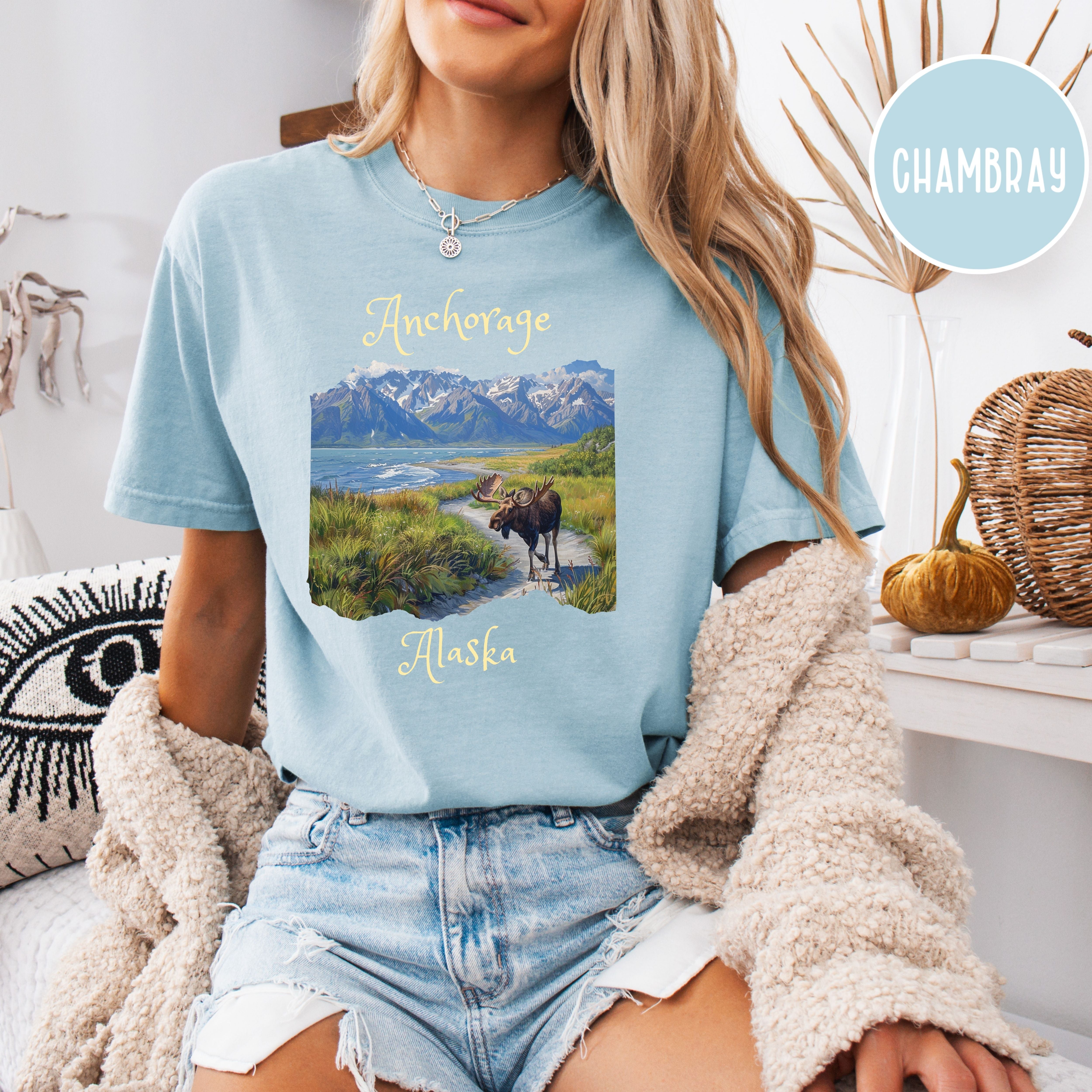 Anchorage Alaska Moose at Tony Knowles Coastal Trail Comfort Colors® Tee