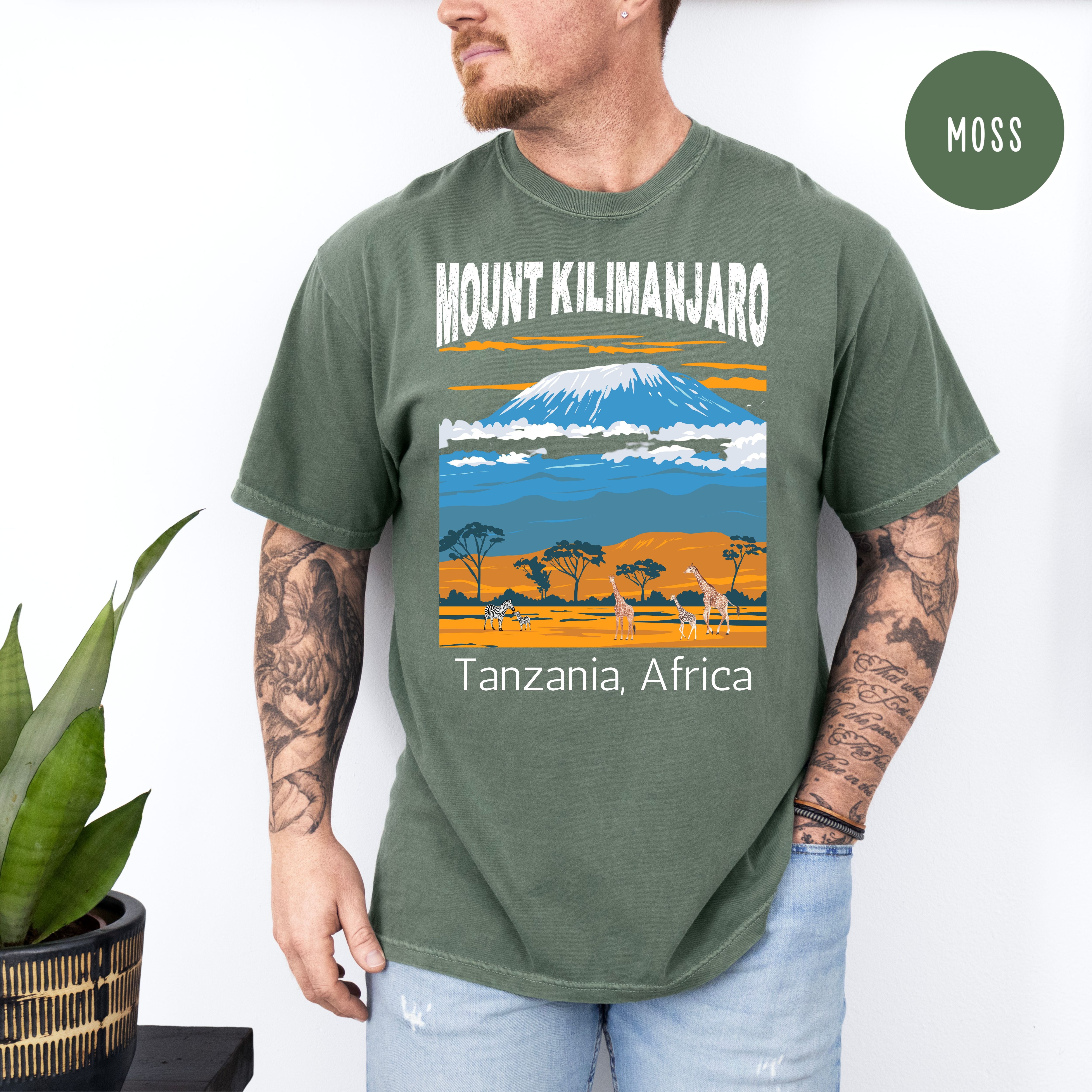 Mount Kilimanjaro Comfort Colors T-Shirt, Tanzania Africa Shirt