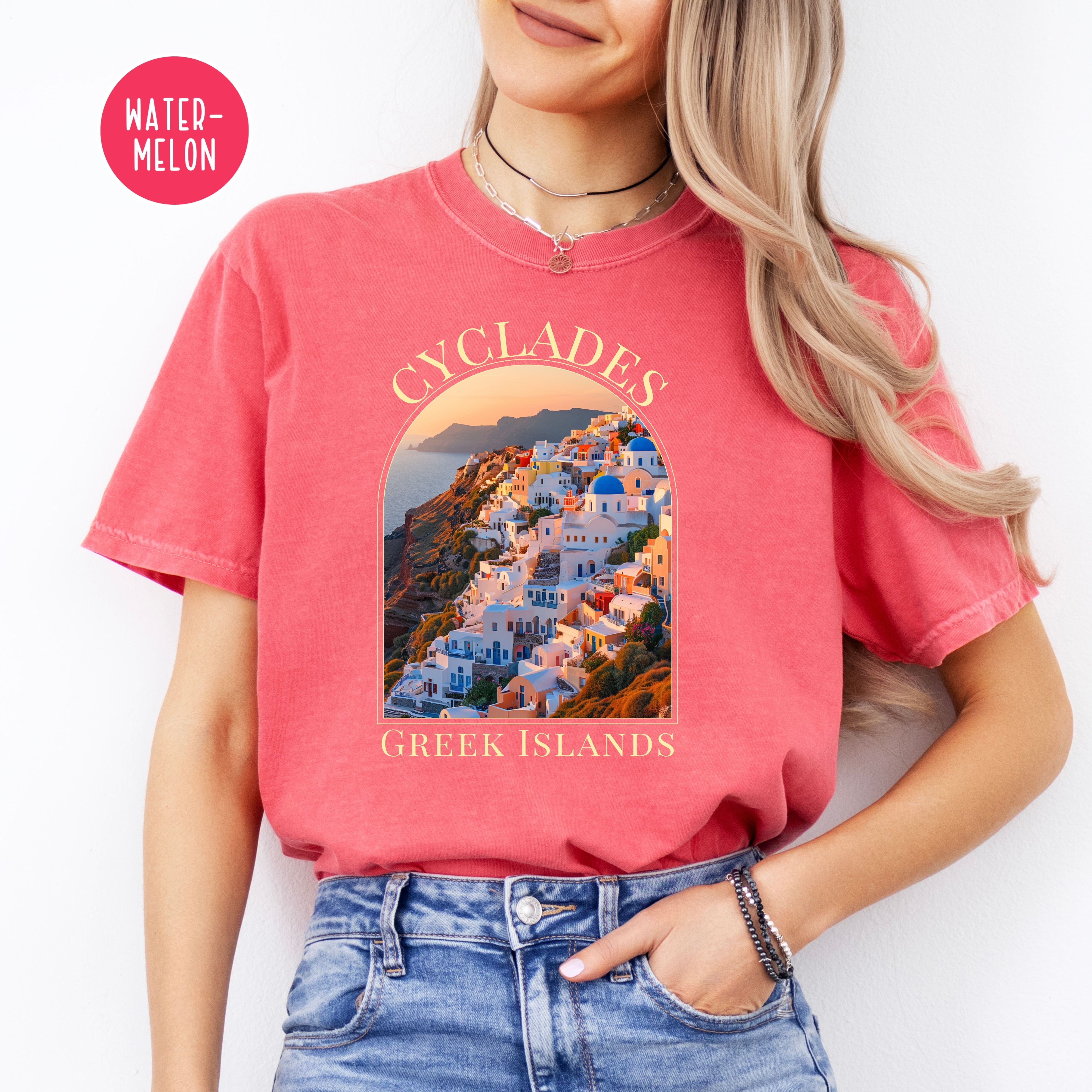 Cyclades Greek Islands Greece Vacation Comfort Colors® Tee