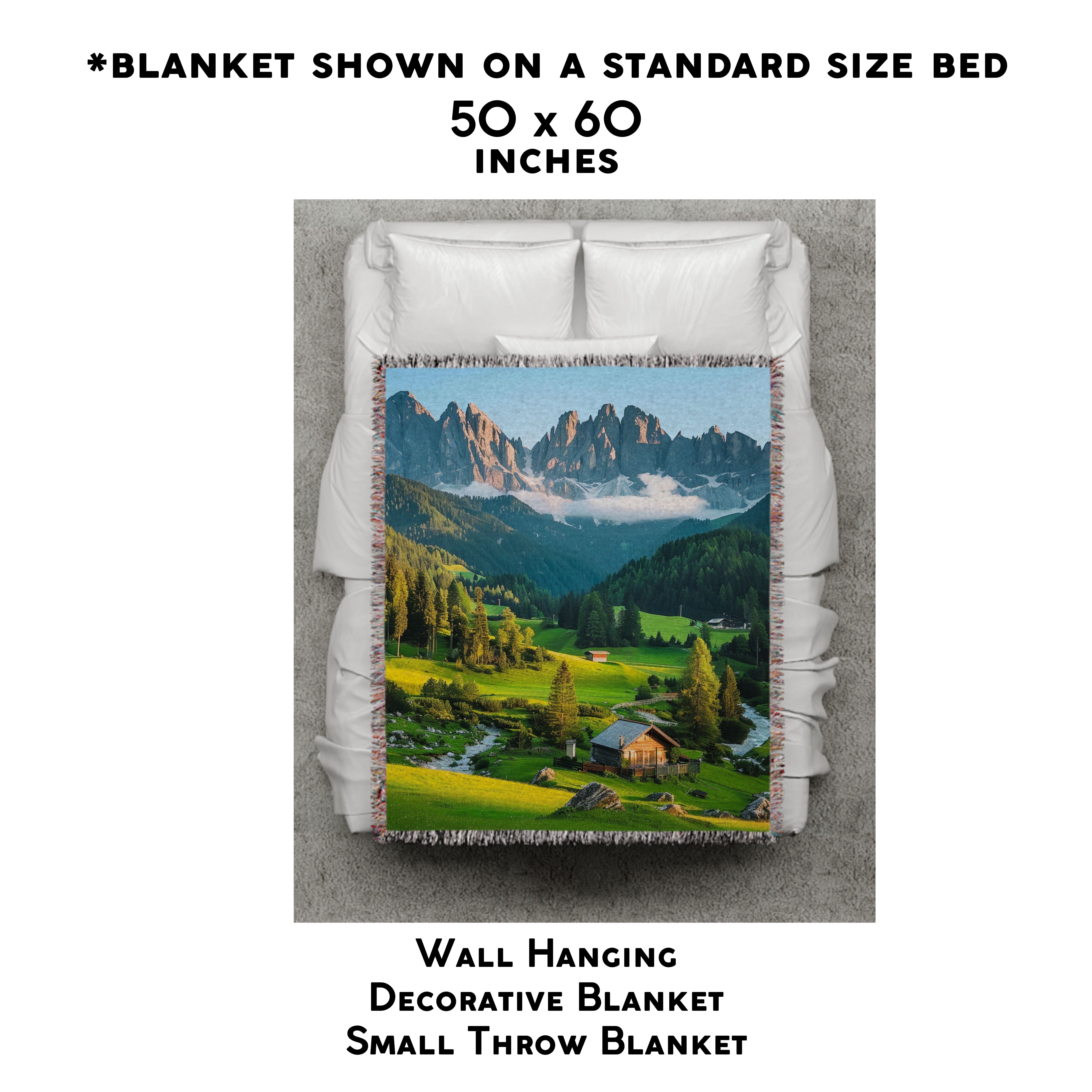 Italy Alps Milan Woven Blanket Gift, Milan Countryside Gift Blanket, Italian Alps Gift Throw, Italy Lover Gift, Traveler Gift Throw Blanket