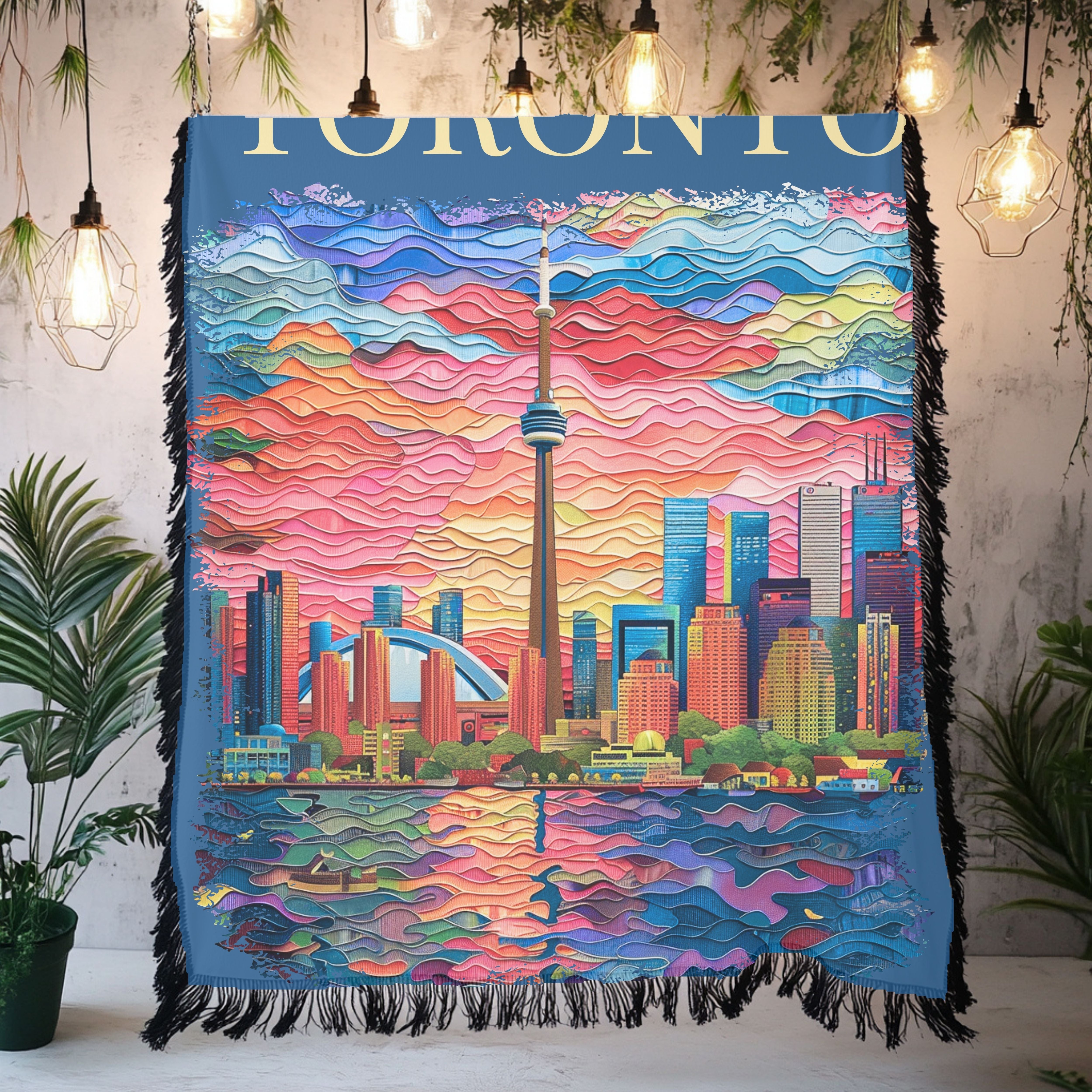 Toronto Ontario Canada Woven Throw Blanket