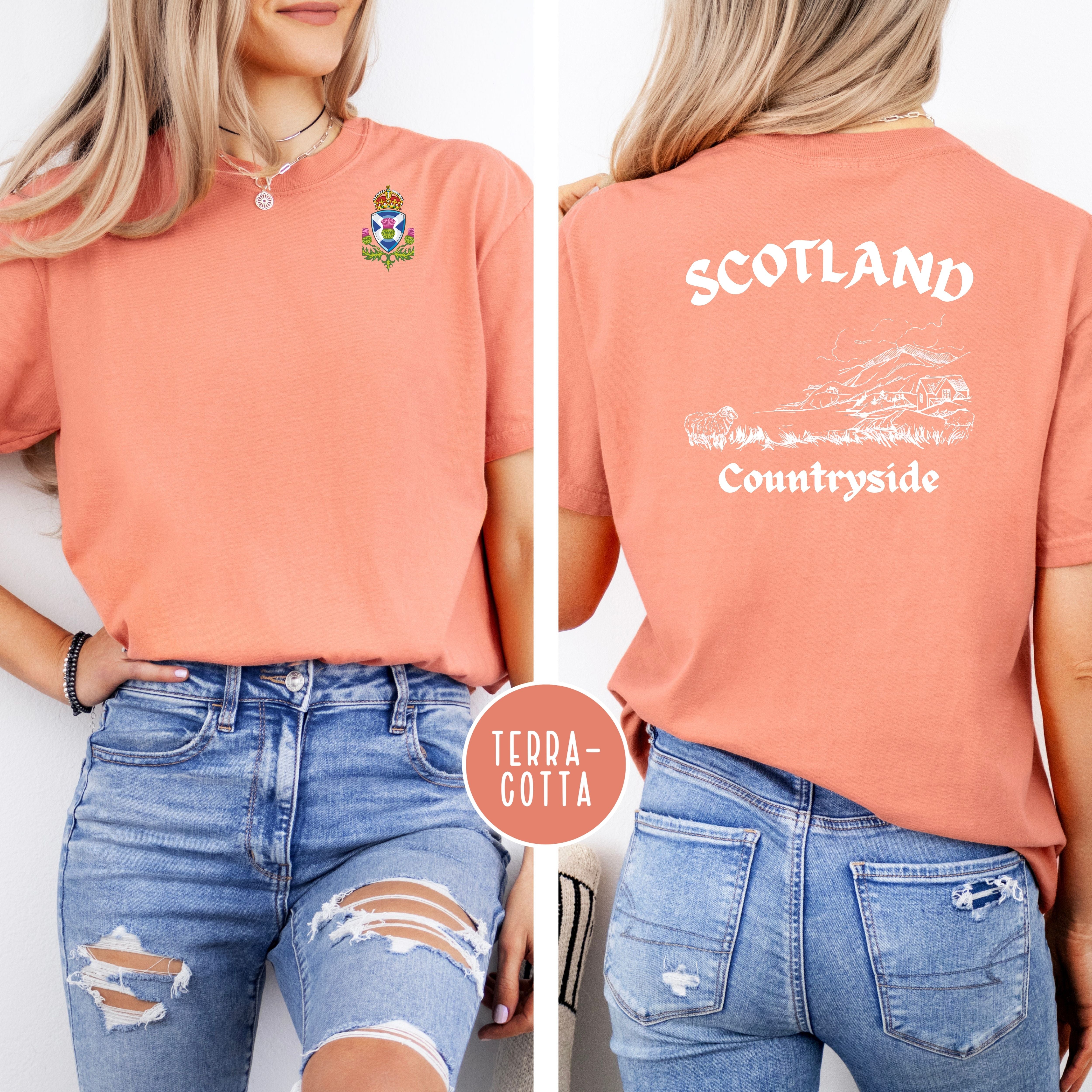 Scotland Countryside Comfort Colors® Scottish Highlands Tee