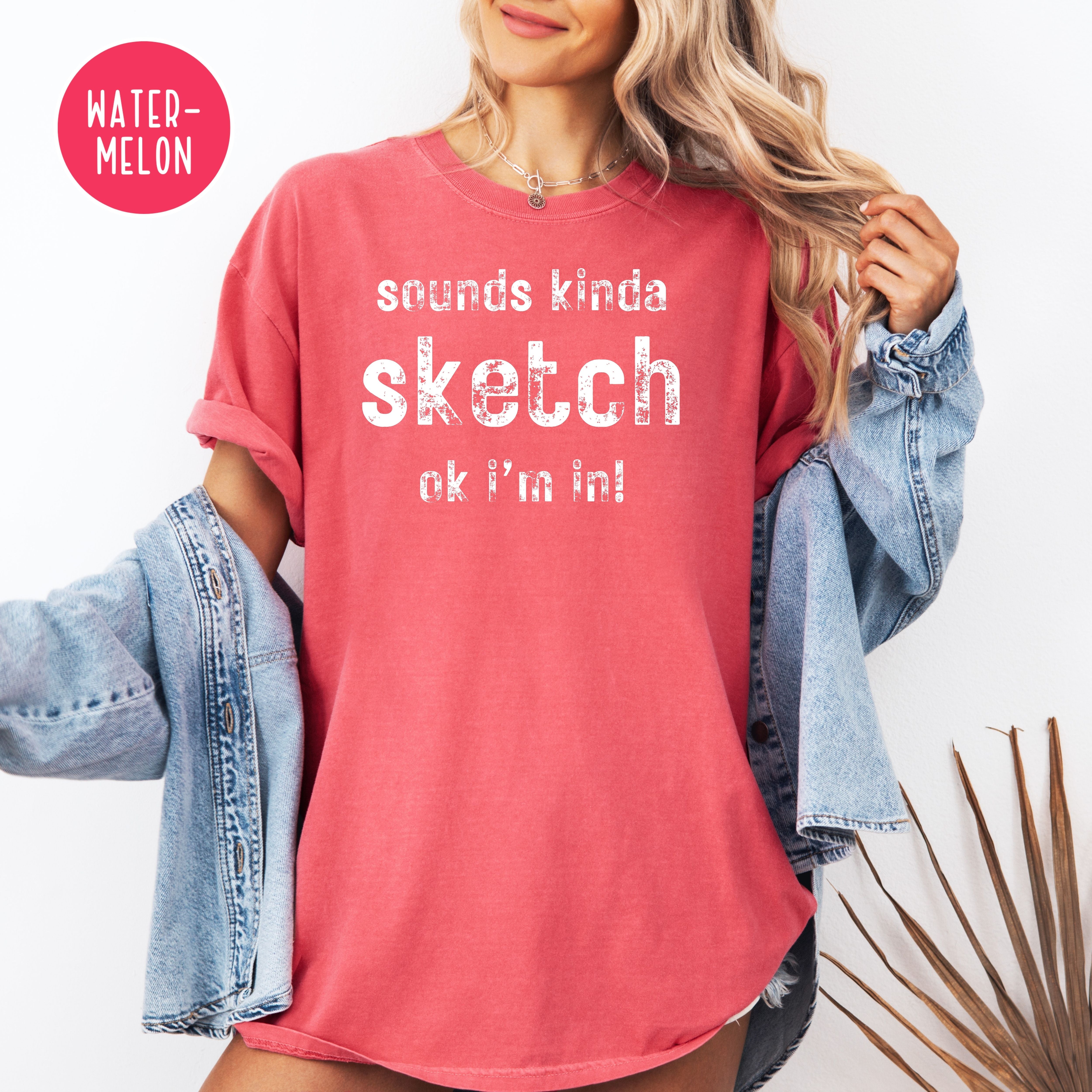 Sounds Kinda Sketch OK I'm In Funny Comfort Colors Gift Tee Shirt