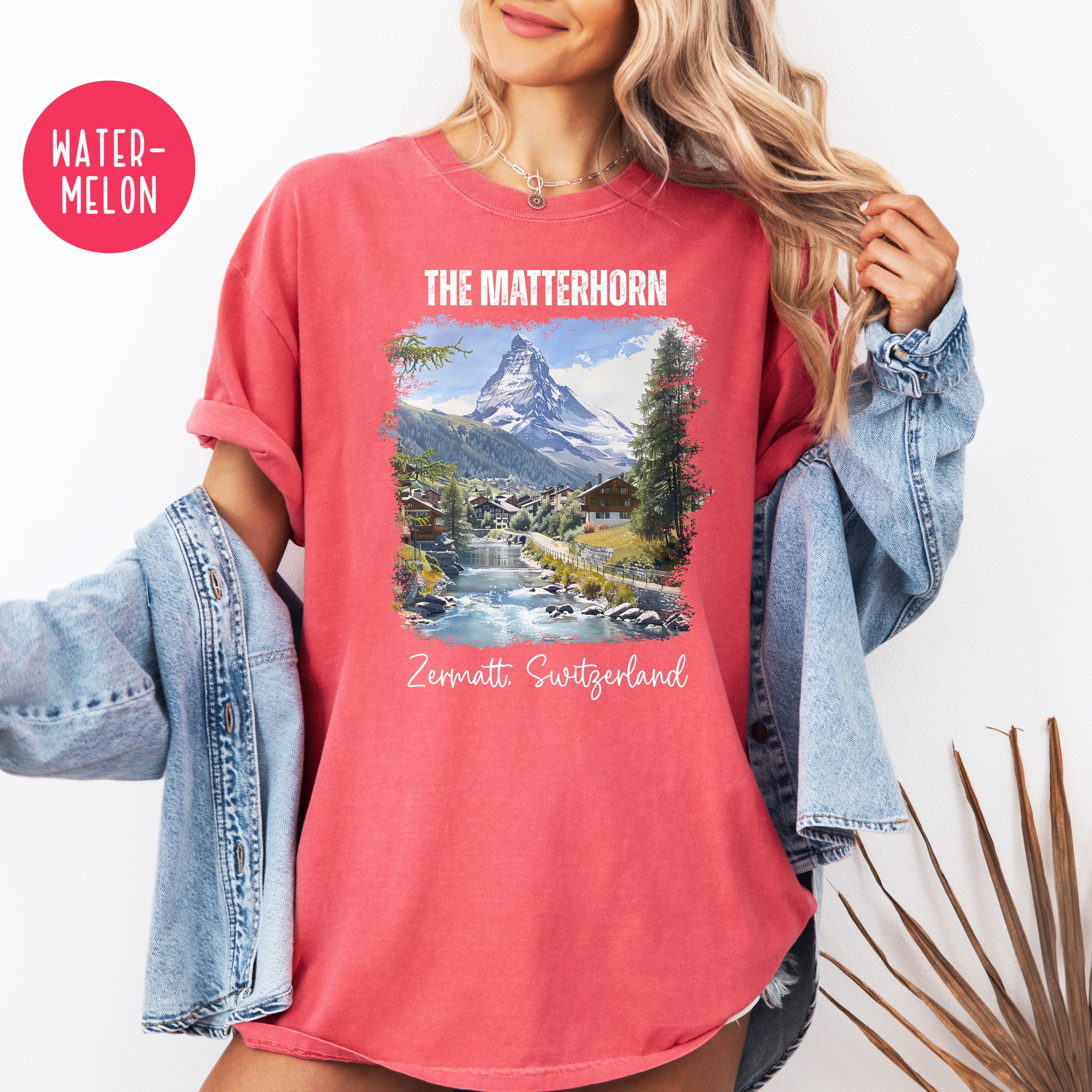 Matterhorn Zermatt Switzerland Comfort Colors Swiss Alps Vacation Gift Tee