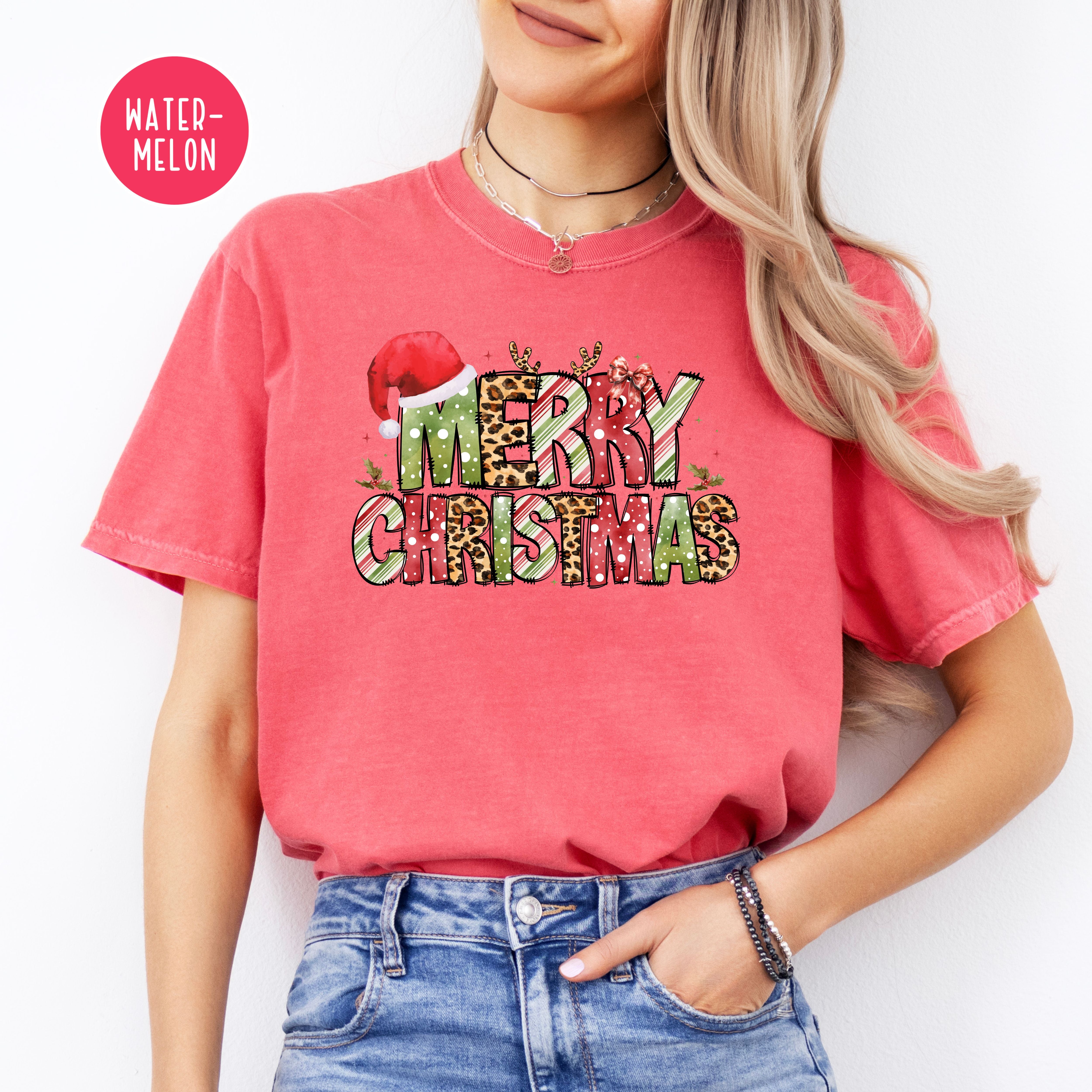 Cheerful Merry Christmas Comfort Colors® Tee