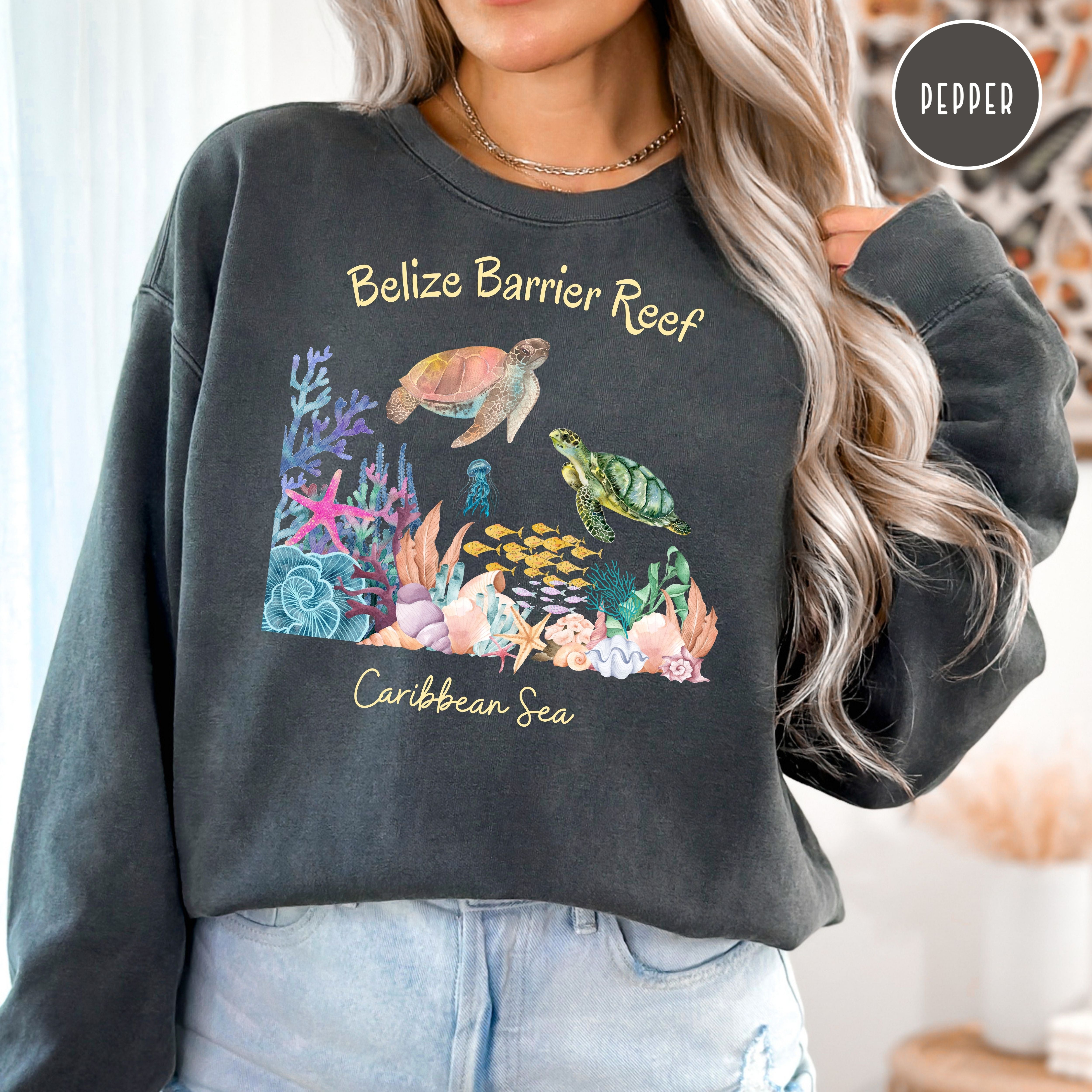 Belize Barrier Reef Caribbean Sea Comfort Colors® Sweatshirt