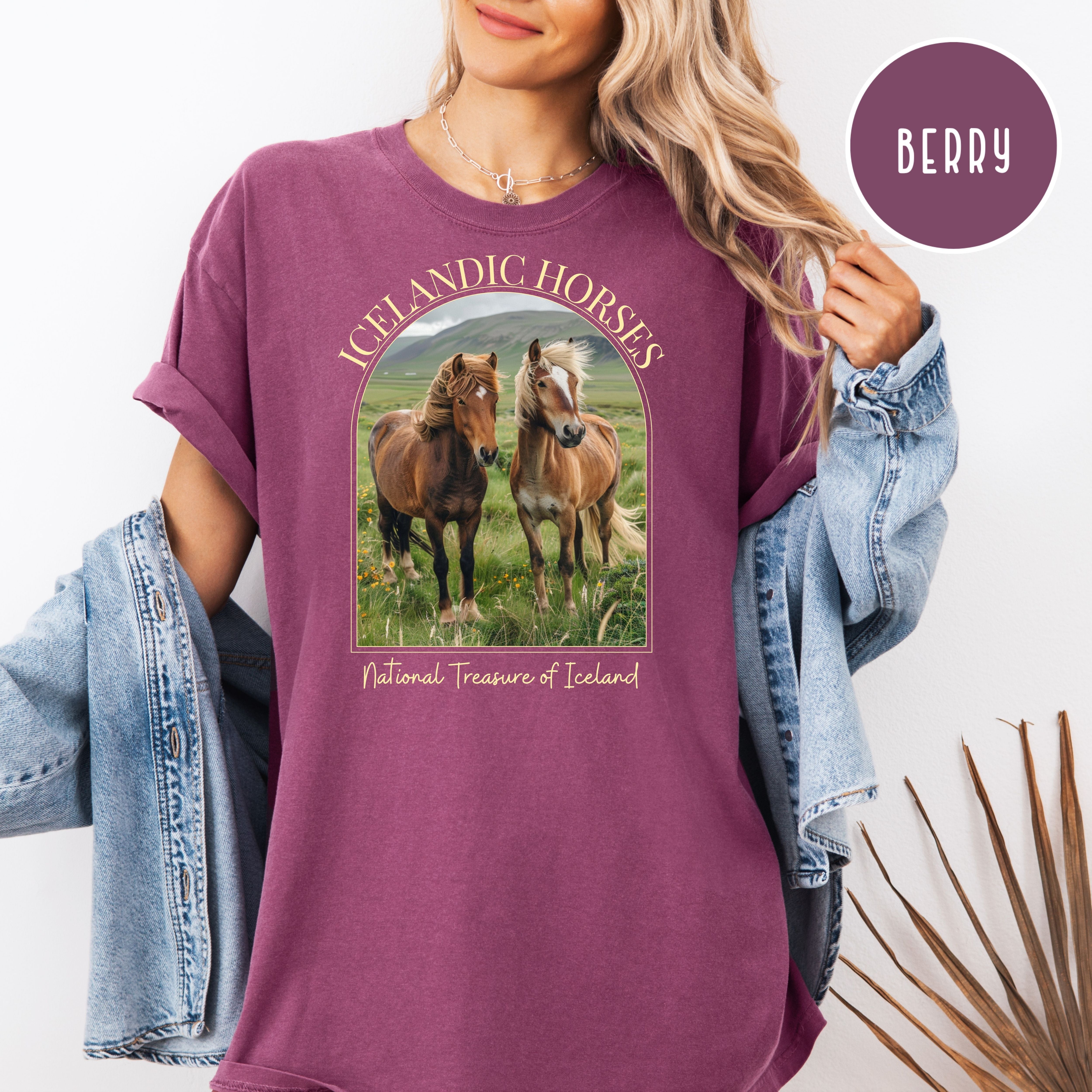 Icelandic Horses Comfort Colors Horse Lover Gift Shirt