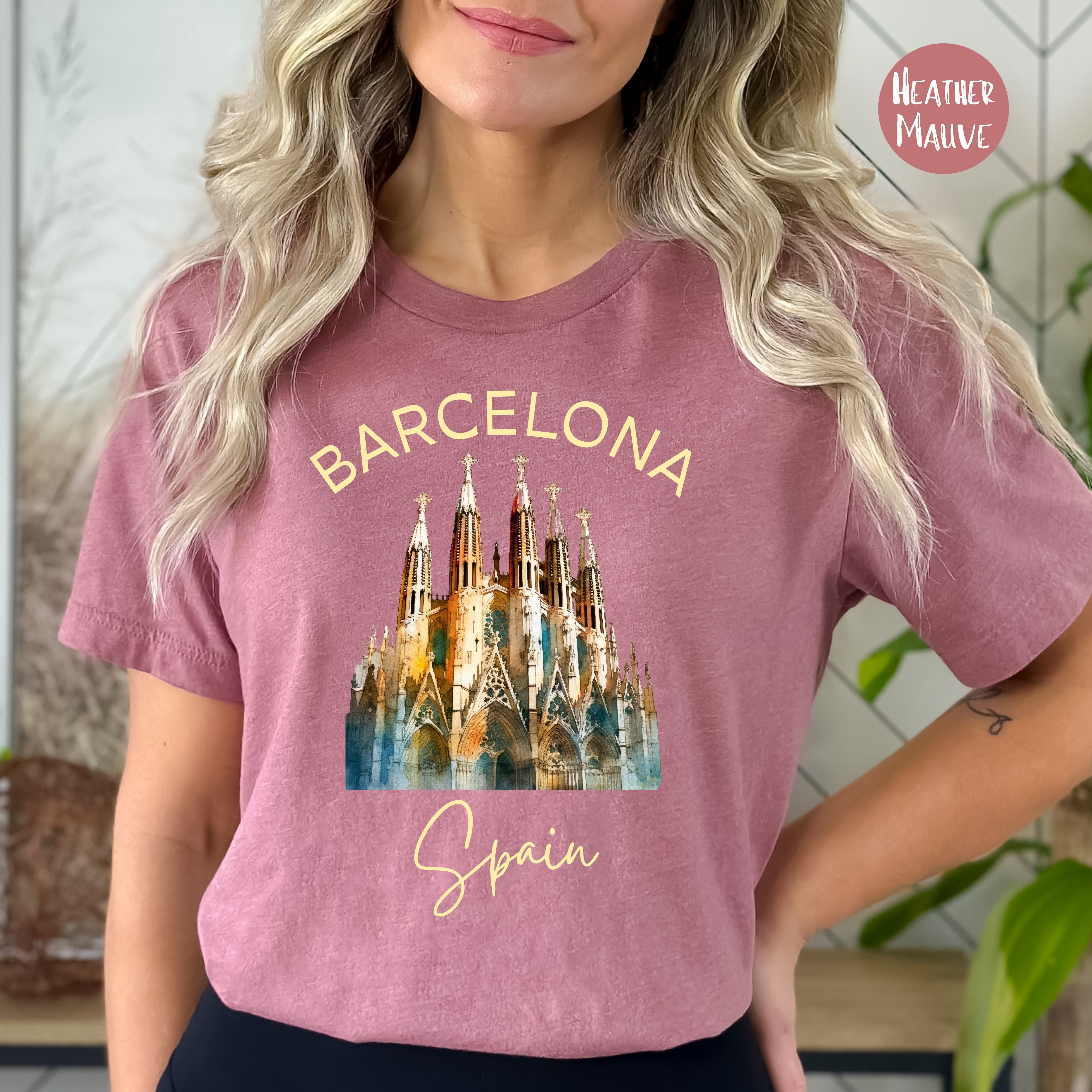 Barcelona Spain Vacation Bella Canvas Tee