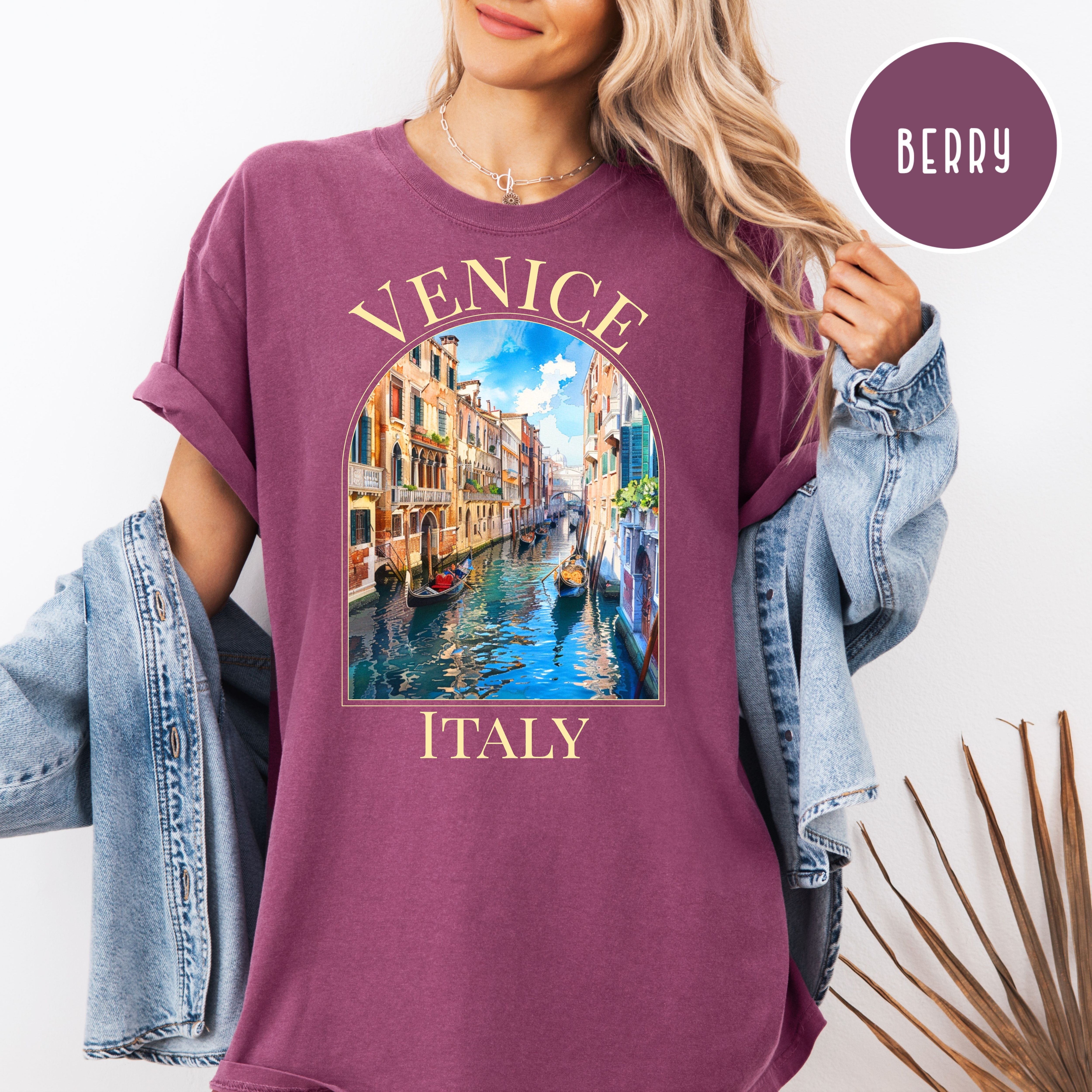 Venice Italy Canals Unisex Comfort Colors T-Shirt, Italy Vacation Shirt, Italy Gift Shirt