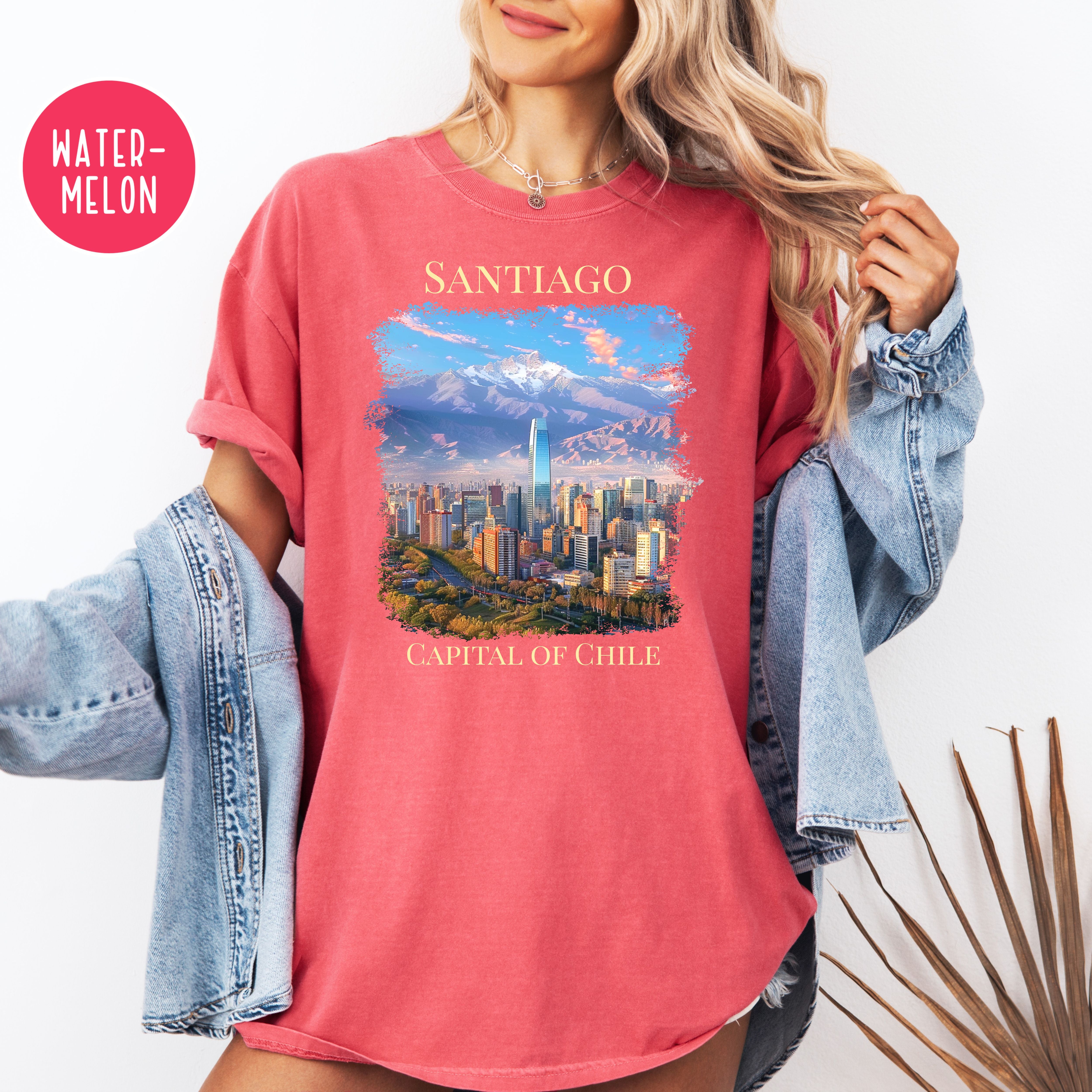 Santiago Capital City of Chile Comfort Colors Tee Shirt