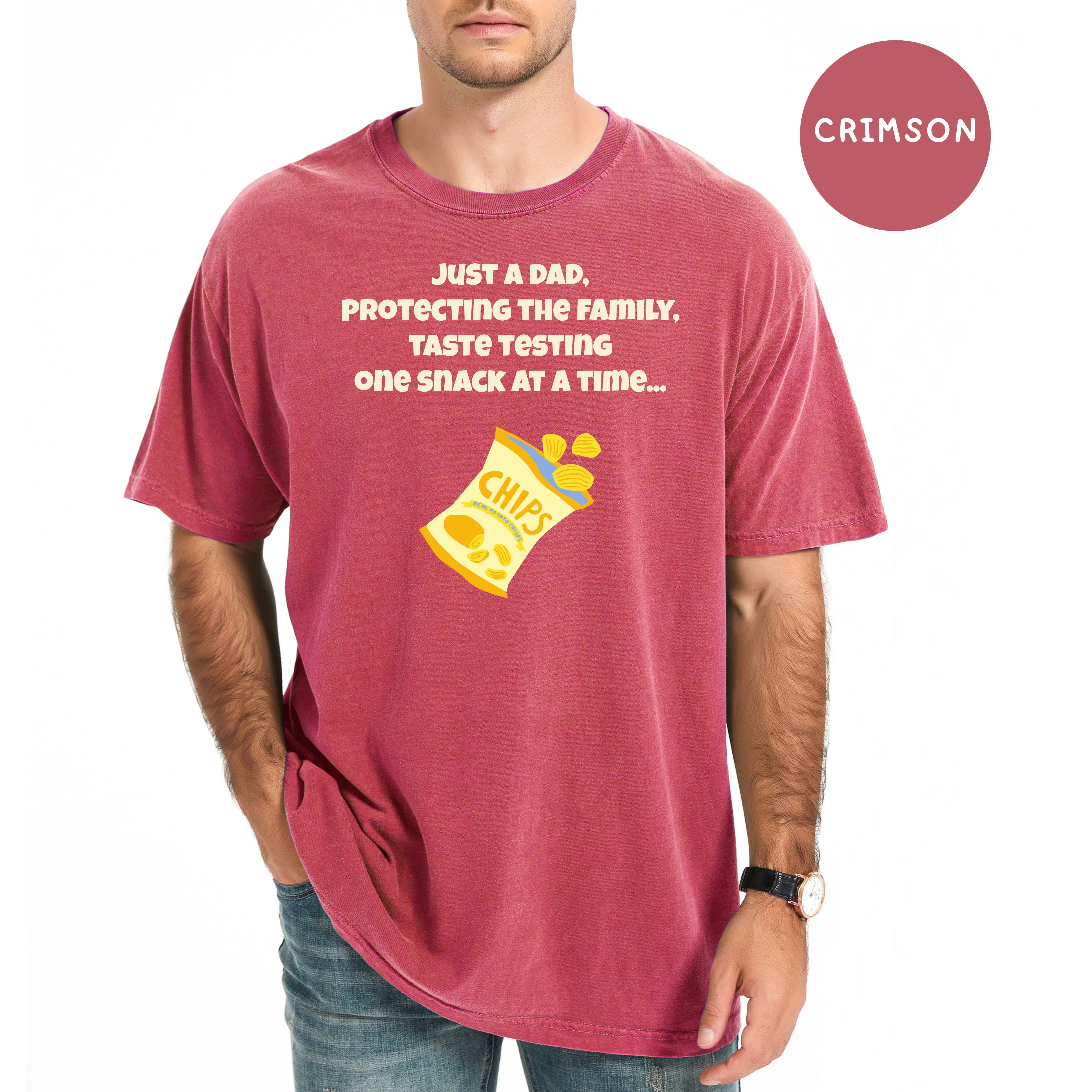 Funny Dad Comfort Colors Gift Shirt, Dad Who Loves Snacks Shirt, Father's Day Gift Shirt, Gift for Dad, Protecting The Family Dad Joke