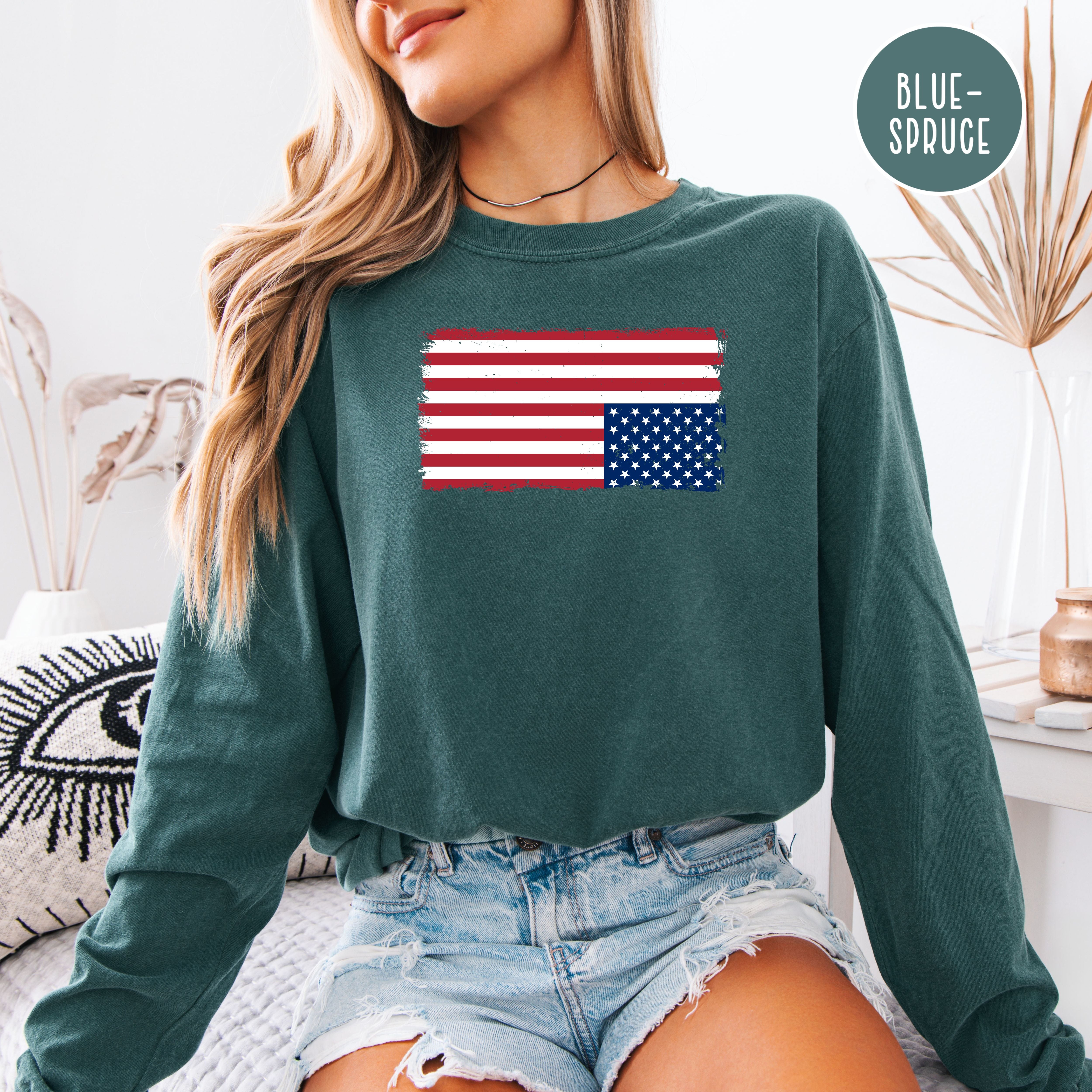 Upside Down Flag Anti Trump Admin Protest Comfort Colors Democrat Gift Shirt