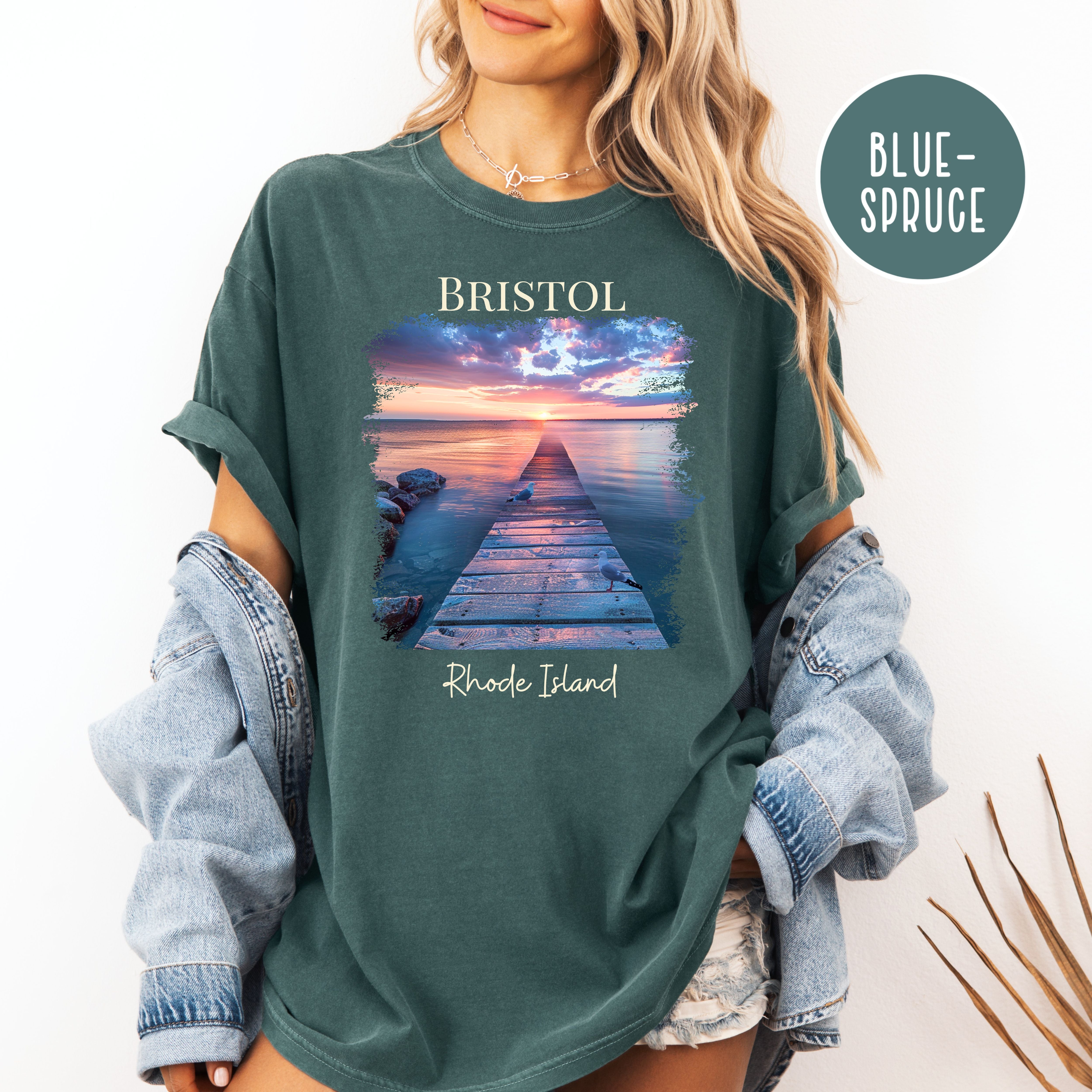Bristol Rhode Island Sunset Comfort Colors Tee