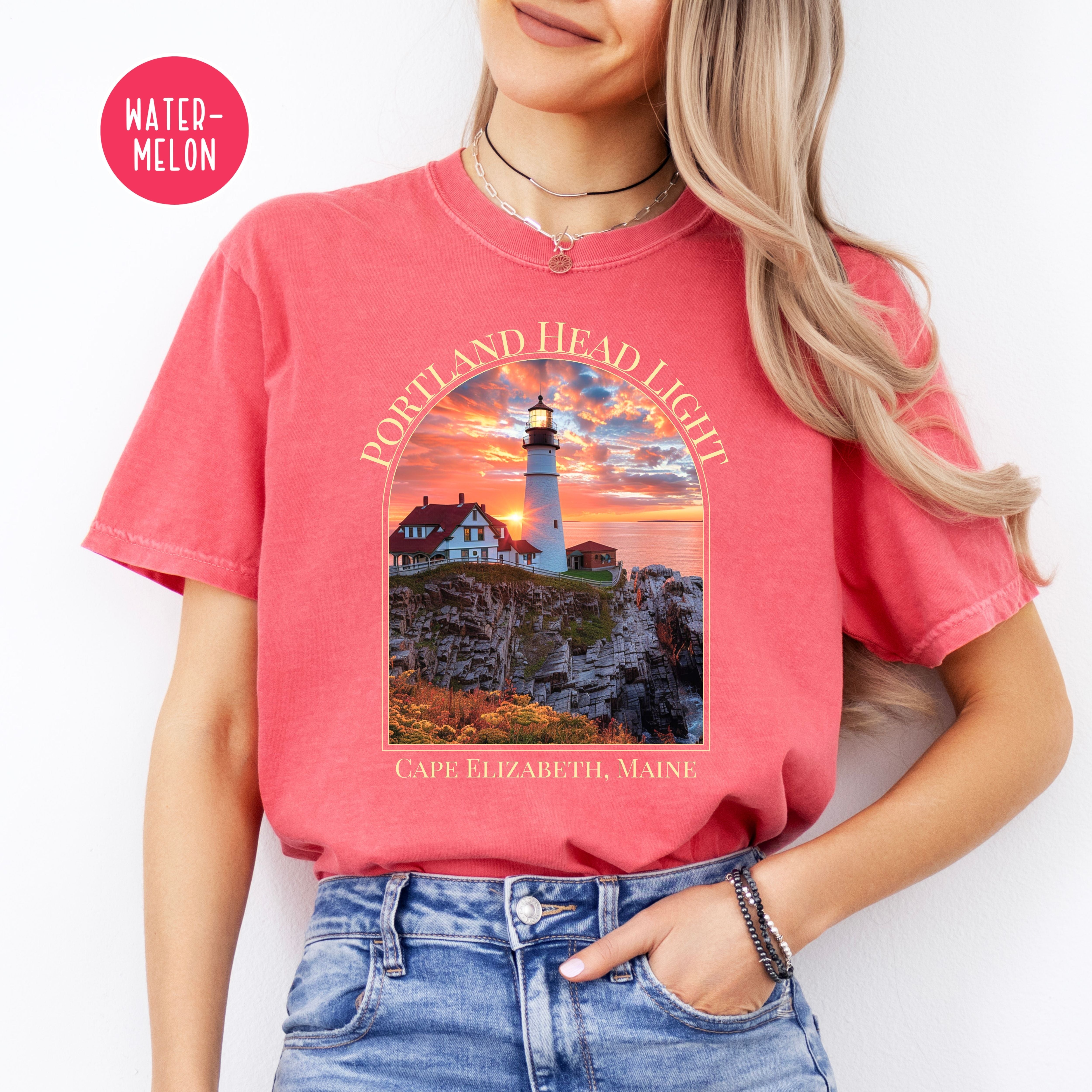 Portland Head Light Cape Elizabeth Maine Comfort Colors® Tee