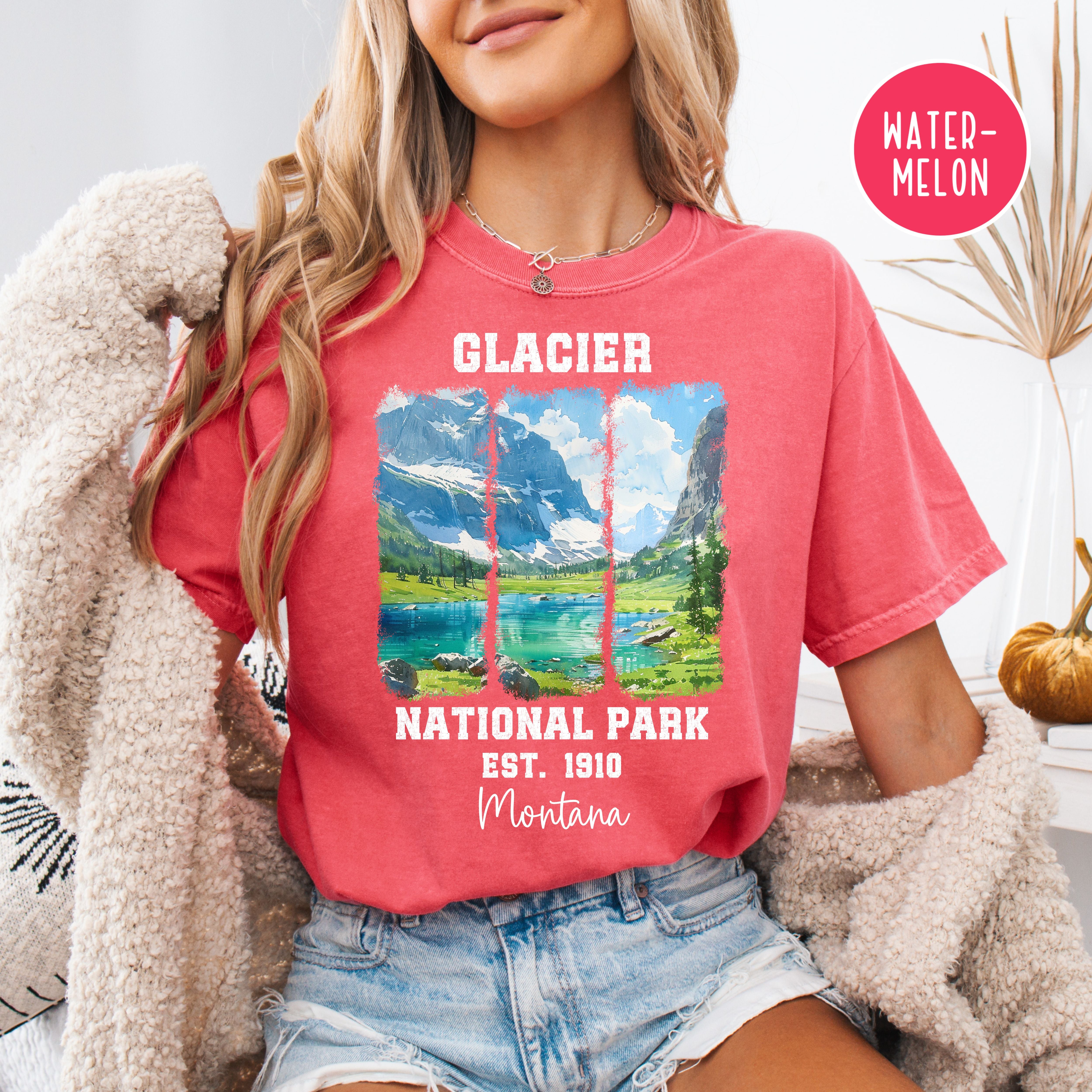 Glacier National Park Montana Comfort Colors Tee