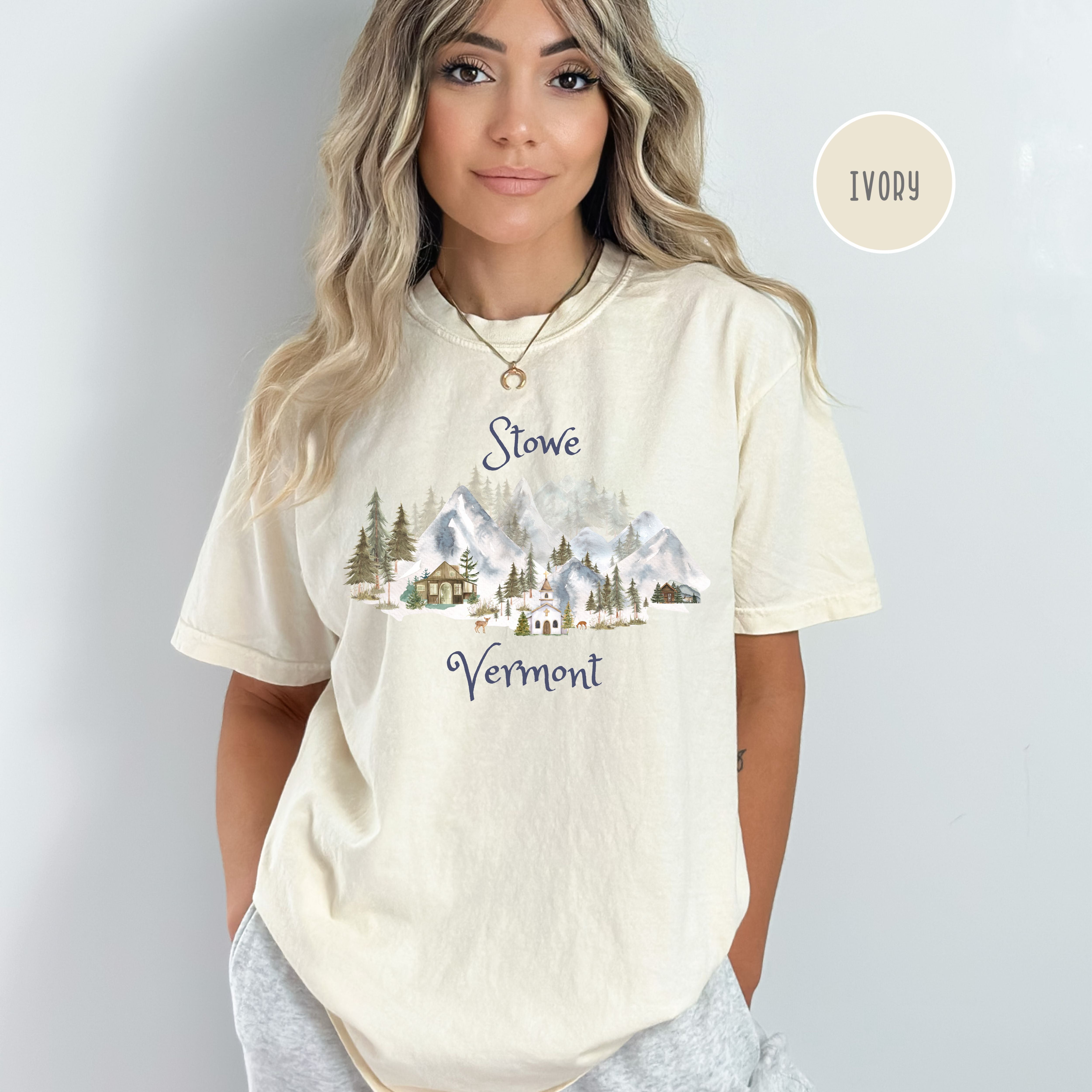 Stowe Vermont Unisex Comfort Colors Tee
