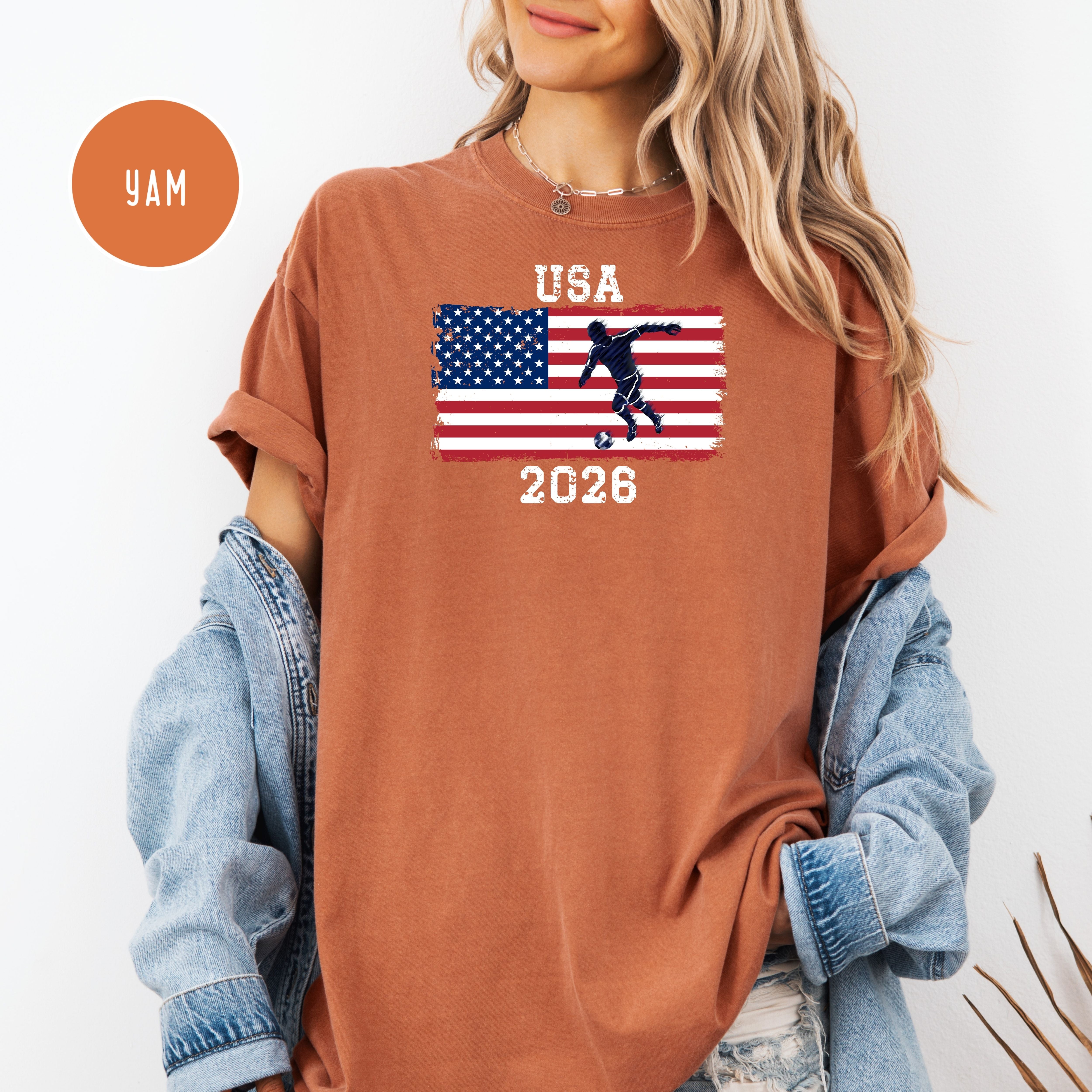 Soccer USA 2026 Comfort Colors T-Shirt Gift for Soccer Fan