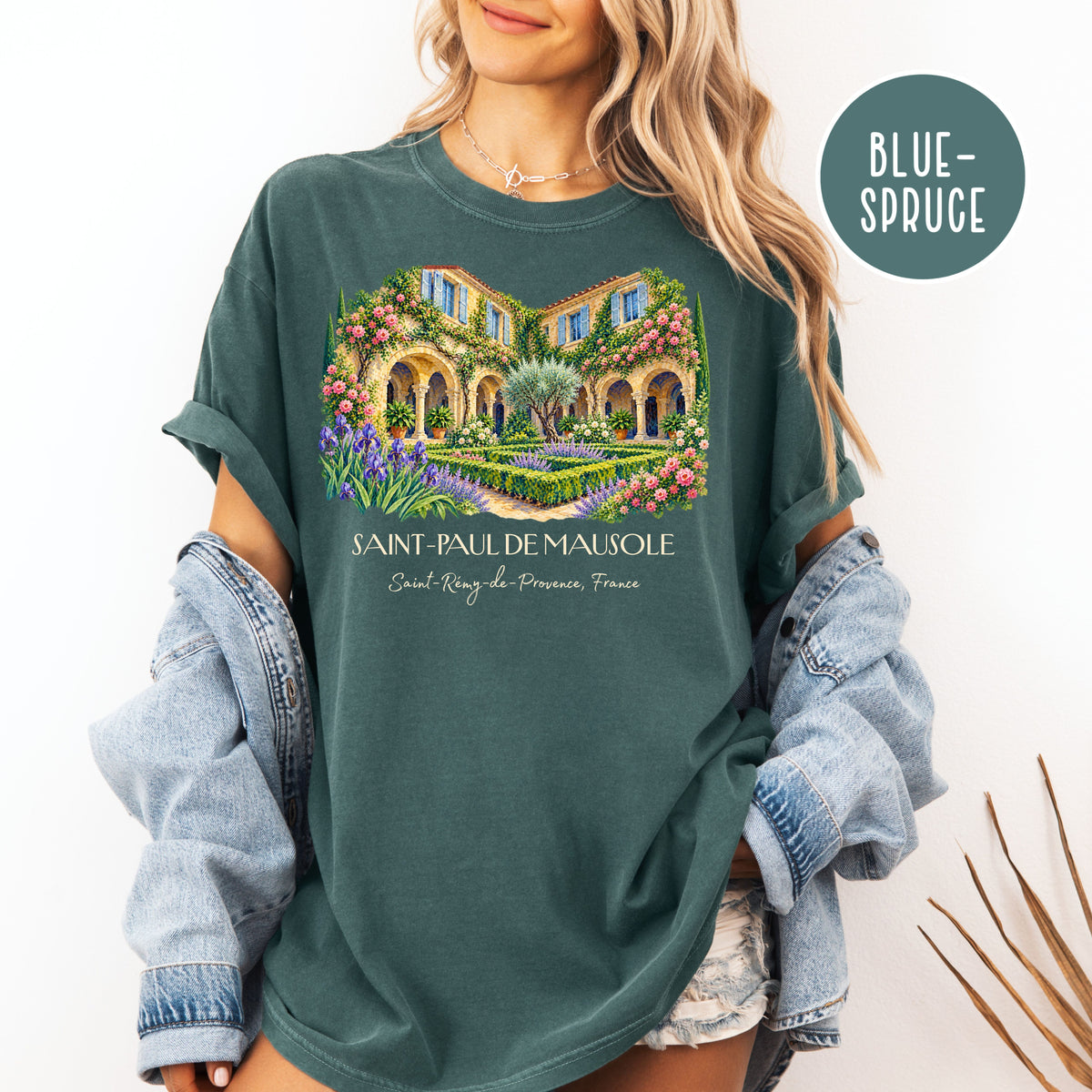 Van Gogh Inspired Comfort Colors Tee, Saint Remy de Provence France Shirt, South of France Travel Gift, France Vacation Tee, Art Lover Gift