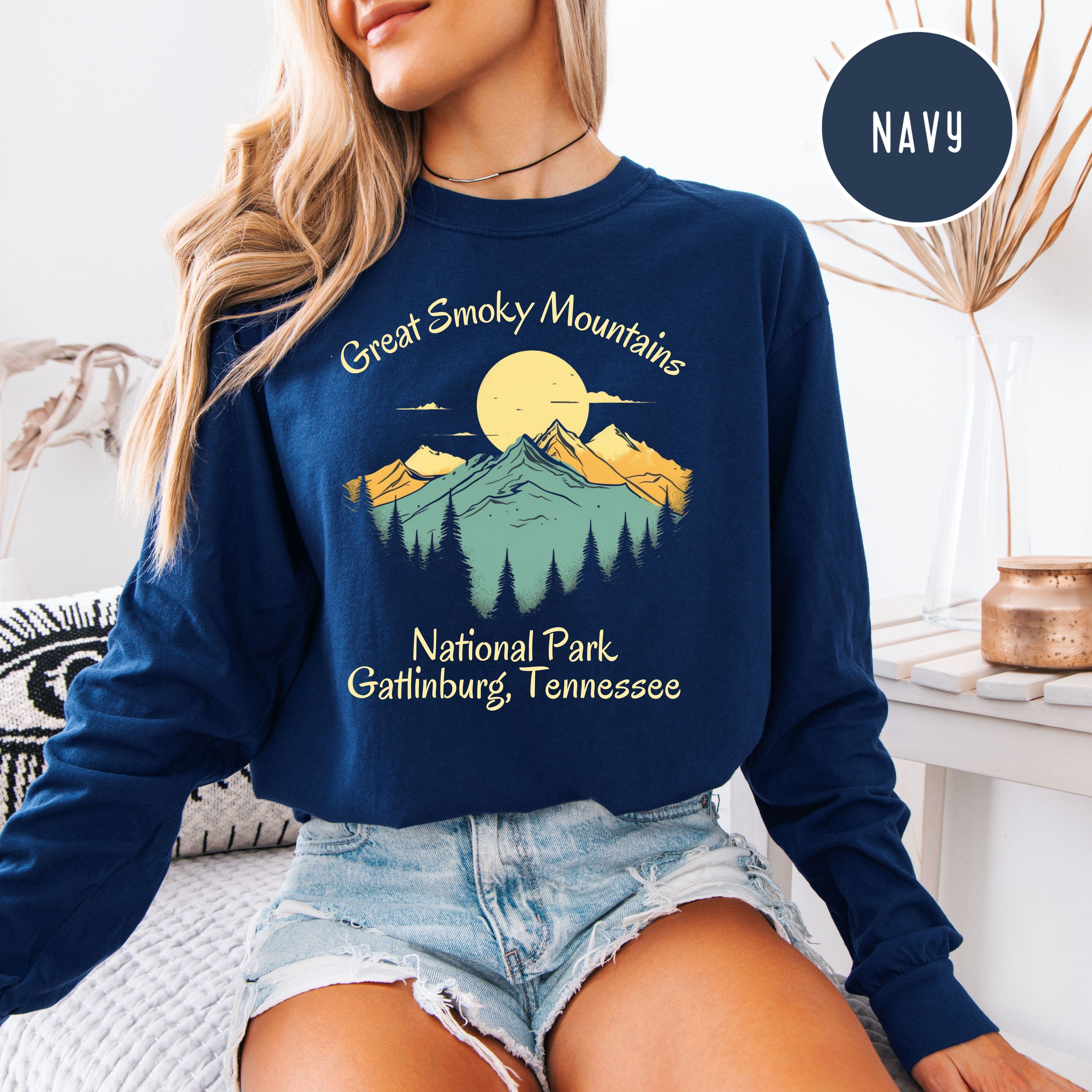 Great Smoky Mountains National Park Comfort Colors Long Sleeve Unisex Tee