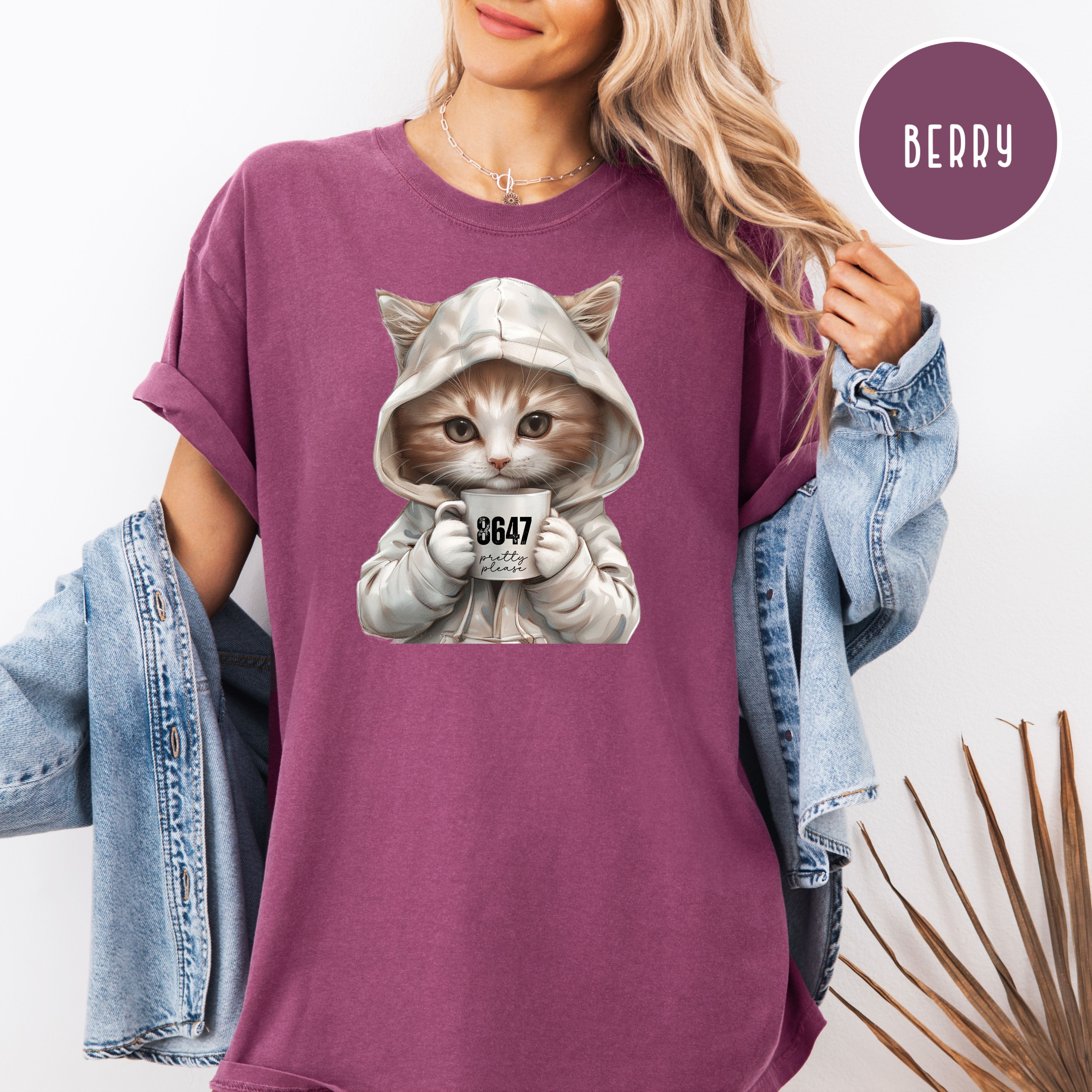 Anti-Trump Cat Lover 8647 Pretty Please Comfort Colors Trump Protest Political Gift Tee