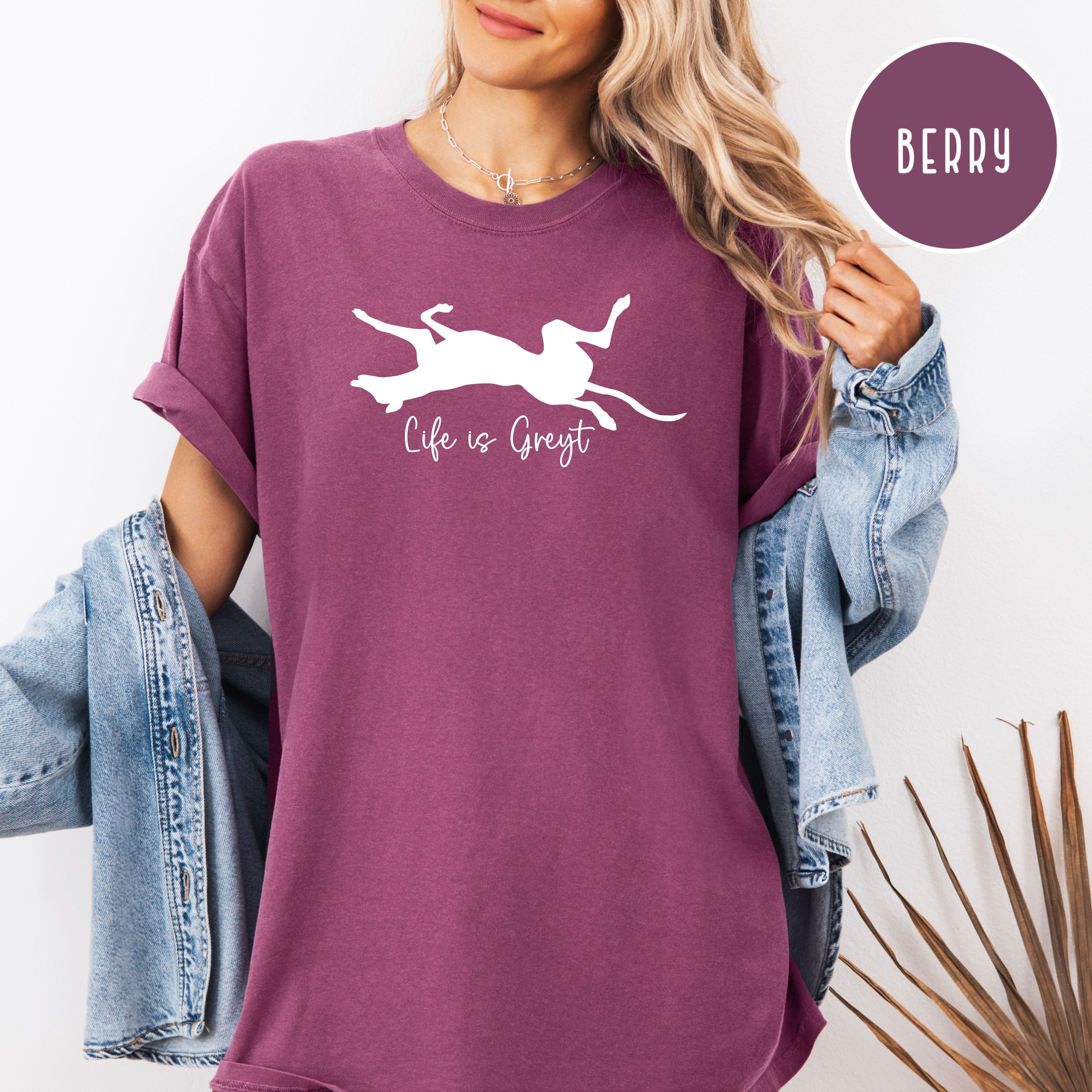 Life is Greyt Greyhound Lover Unisex Comfort Colors T-Shirt, Greyhound Shirt, Dog Lover Shirt, Animal Lover Shirt
