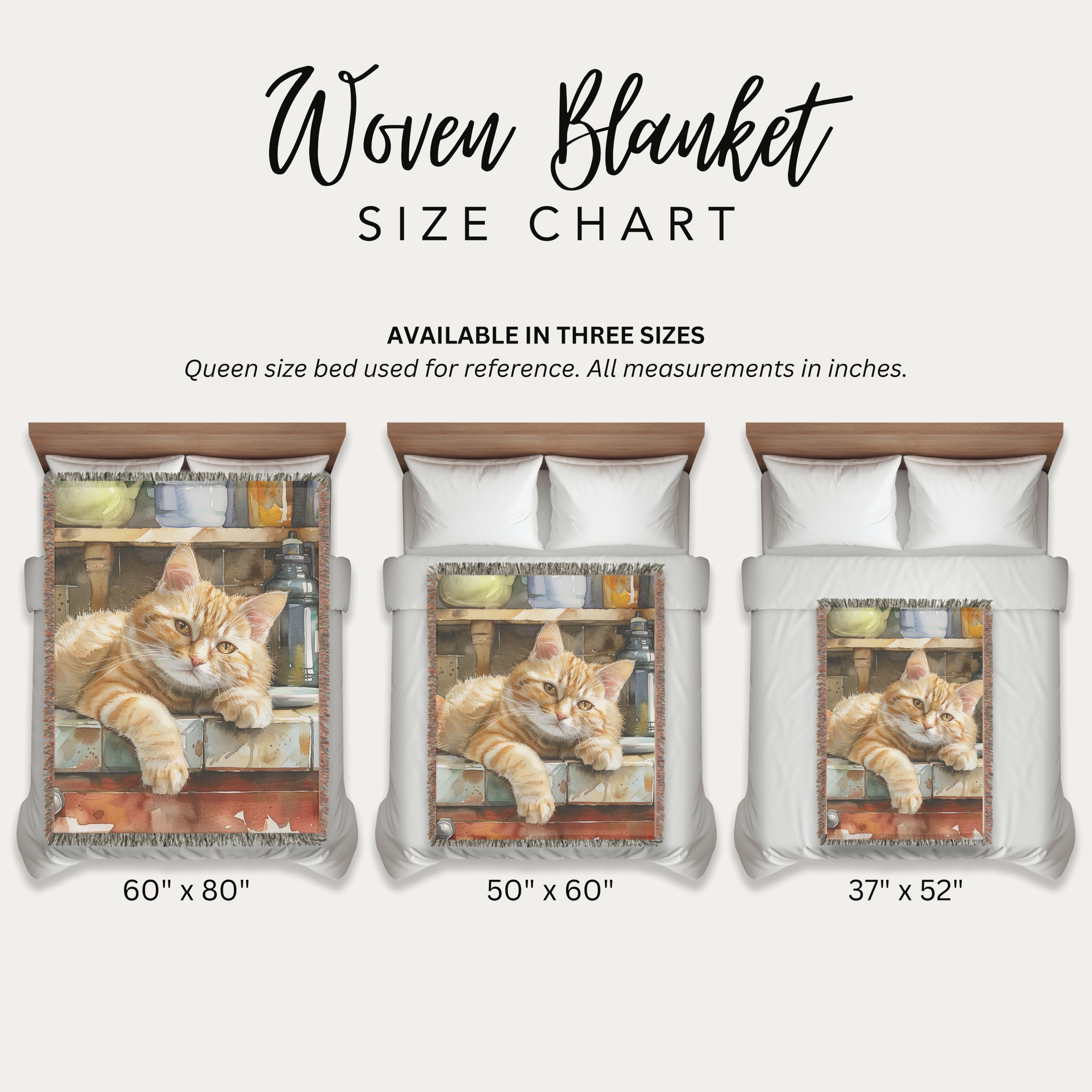 Cat Taking Catnap on Counter Woven Throw Blanket Gift for Cat Lover