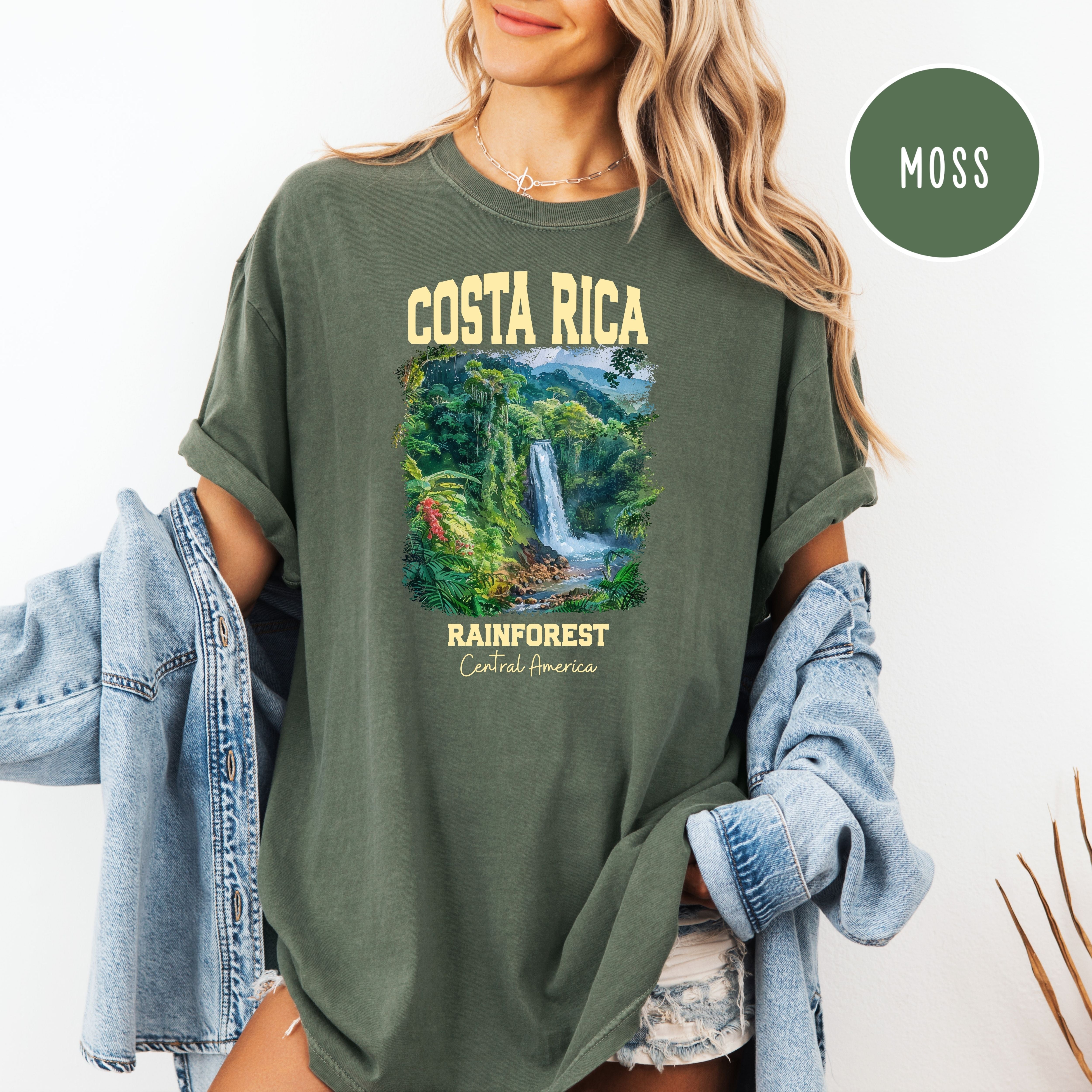 Costa Rica Rainforest Waterfall Comfort Colors T-Shirt, Costa Rica Shirt
