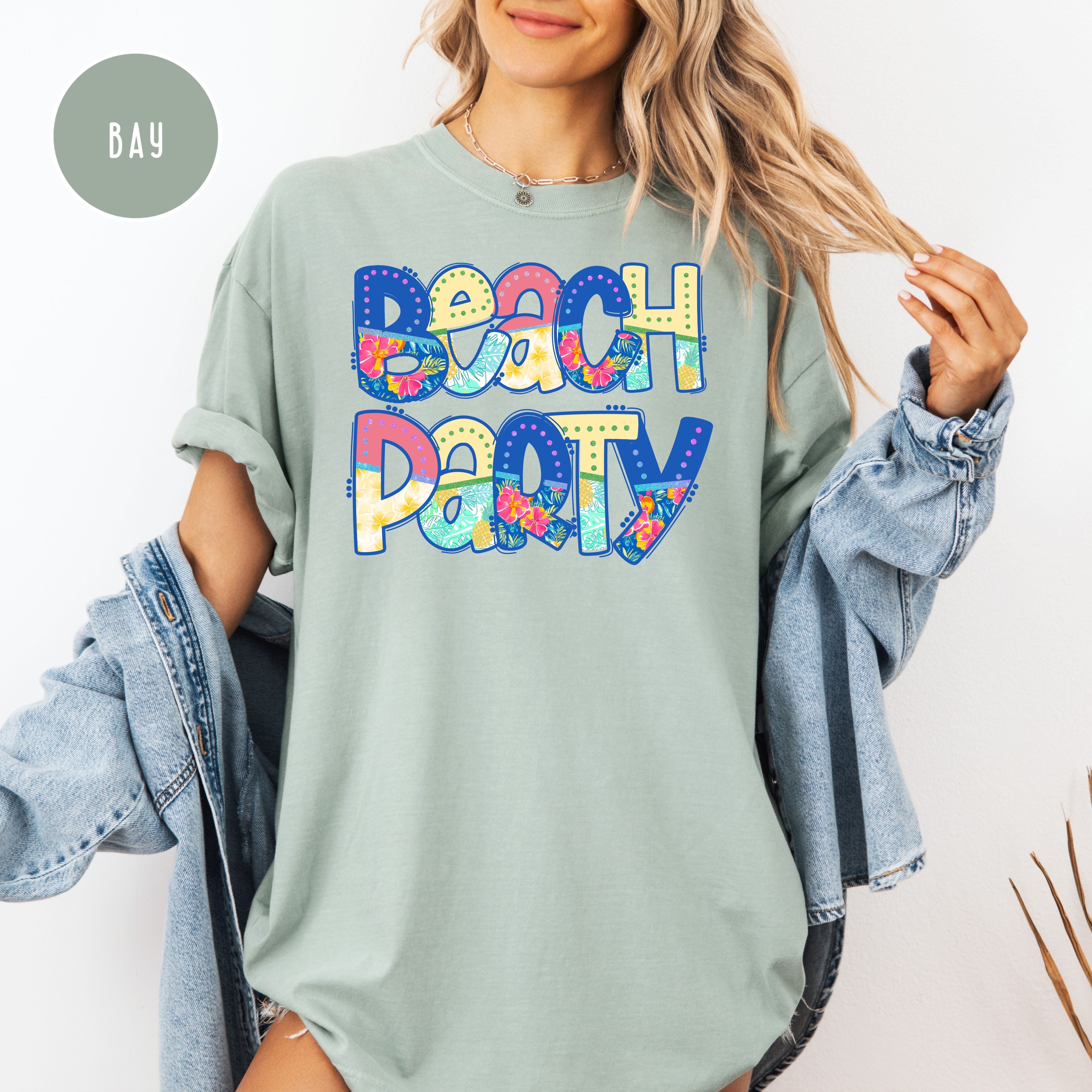 Beach Lover Floral Comfort Colors® Beach Tee