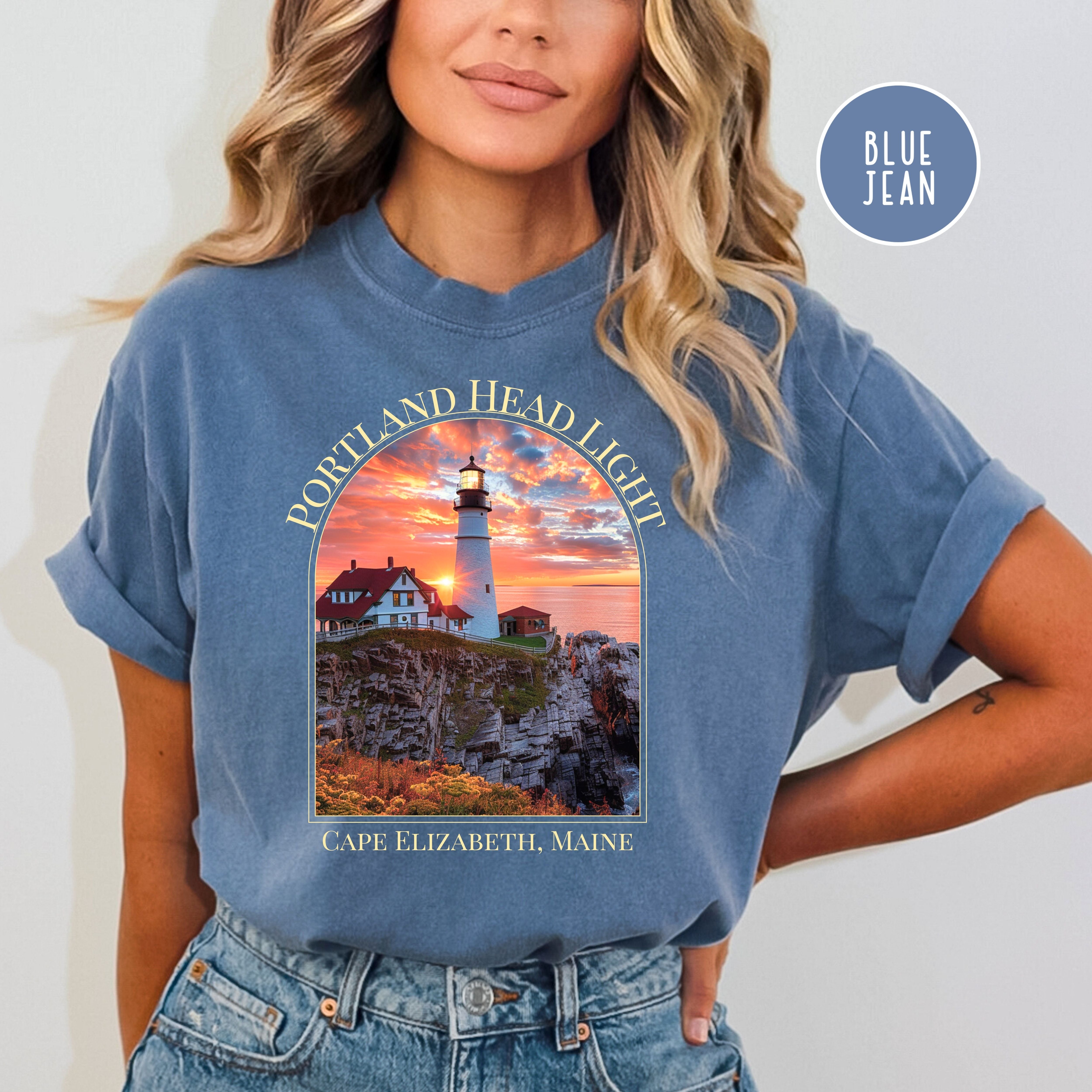 Portland Head Light Cape Elizabeth Maine Comfort Colors® Tee