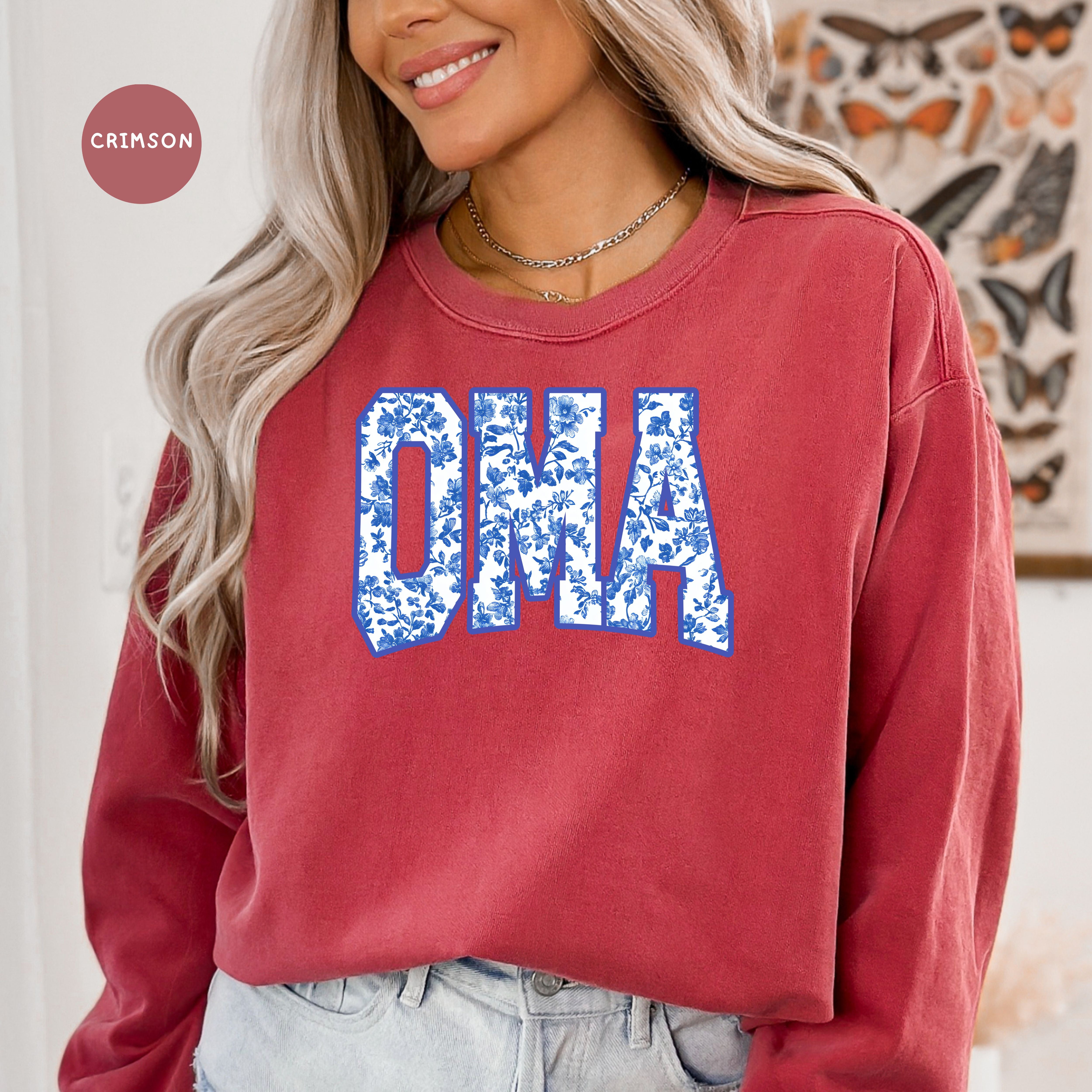 Oma French Toile Comfort Colors® Sweatshirt