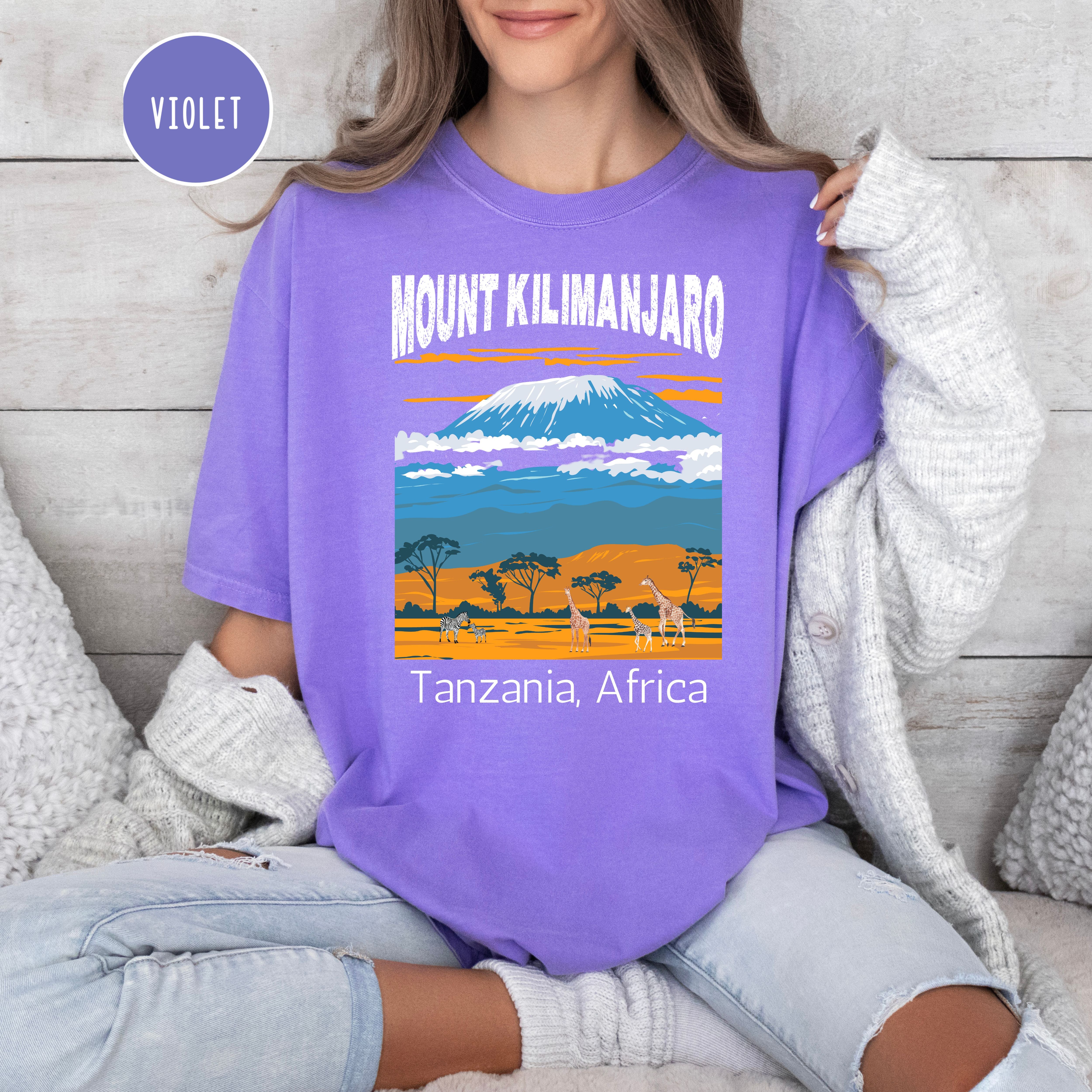 Mount Kilimanjaro Comfort Colors T-Shirt, Tanzania Africa Shirt