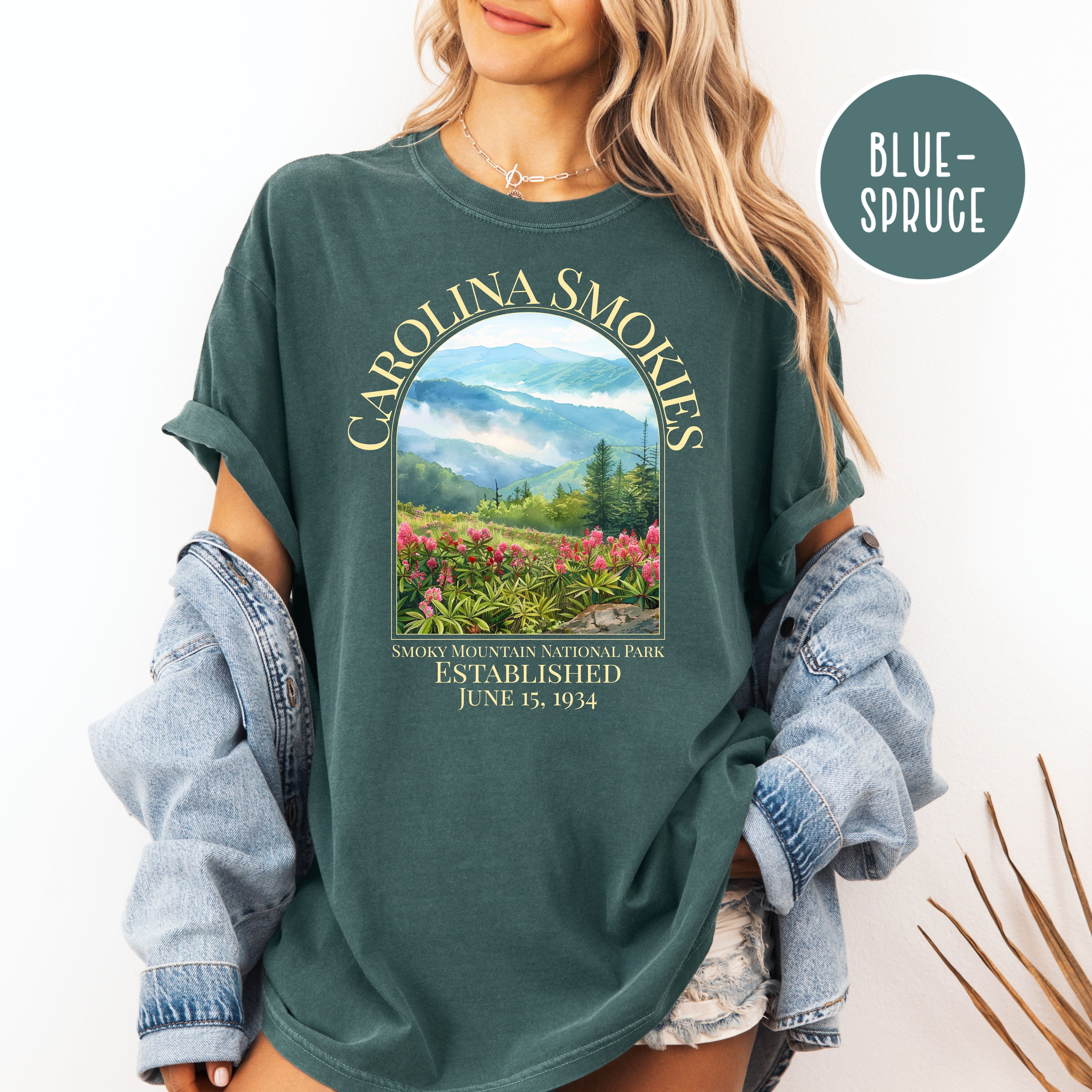 North Carolina Smoky Mountain National Park Comfort Colors T-Shirt, Carolina Smokies Shirt, North Carolina Vacation Shirt, Smoky Mt Park Tee