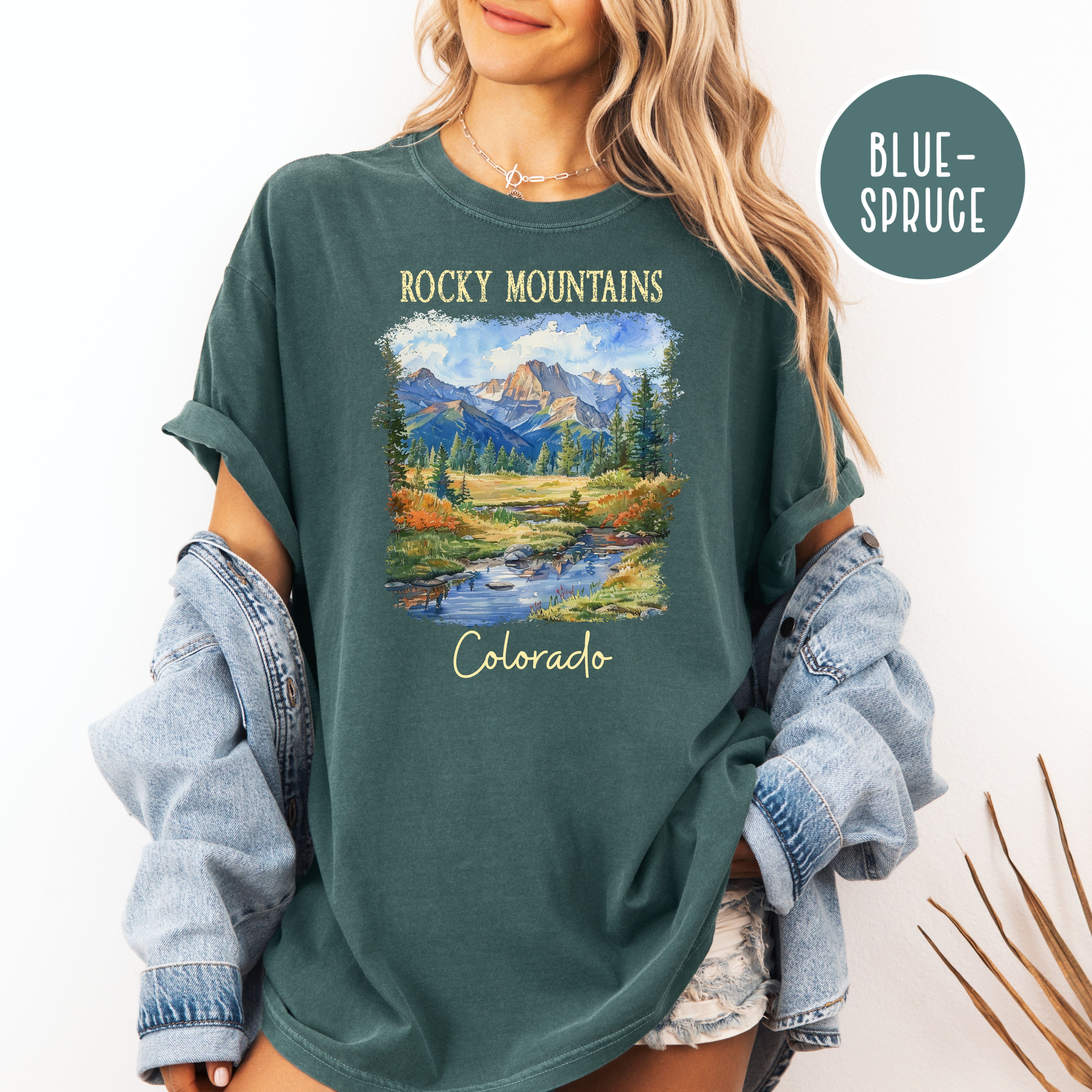 Colorado Rocky Mountains Unisex Comfort Colors T-Shirt, Colorado Vacation Travel Gift