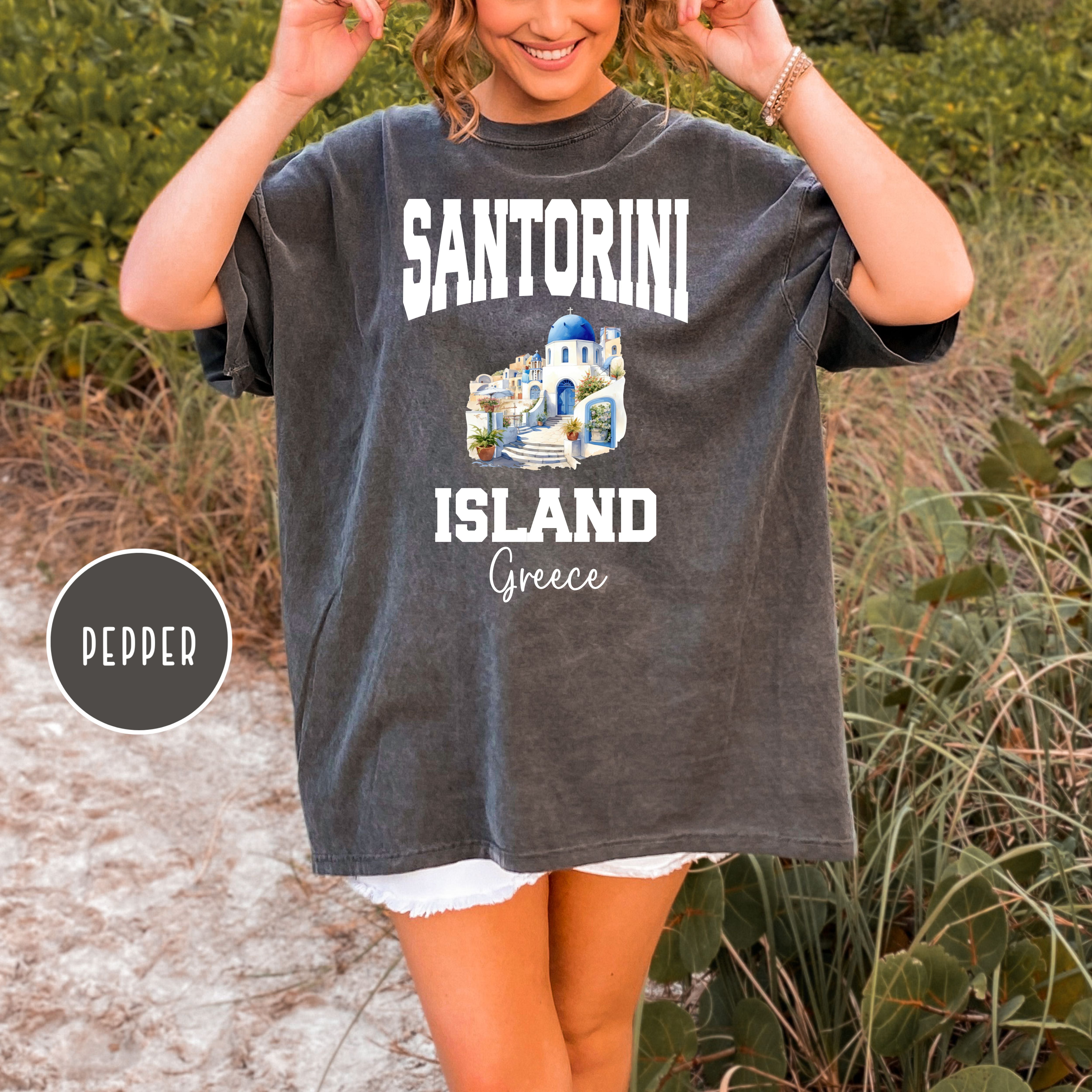 Santorini Island Greece Vacation Gift Comfort Colors® Tee