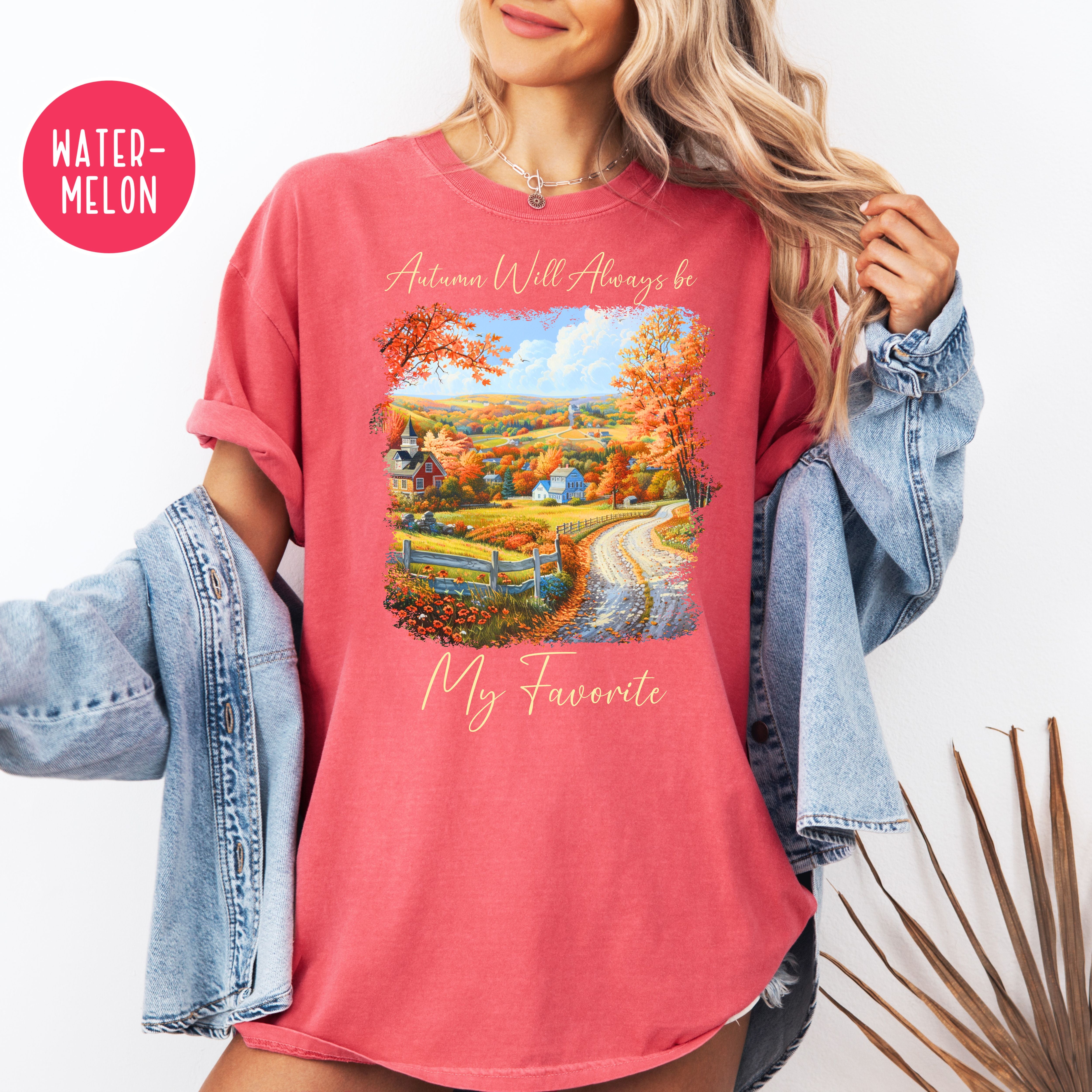 Autumn Will Always Be My Favorite Cozy Comfort Colors Fall Season Tee Shirt