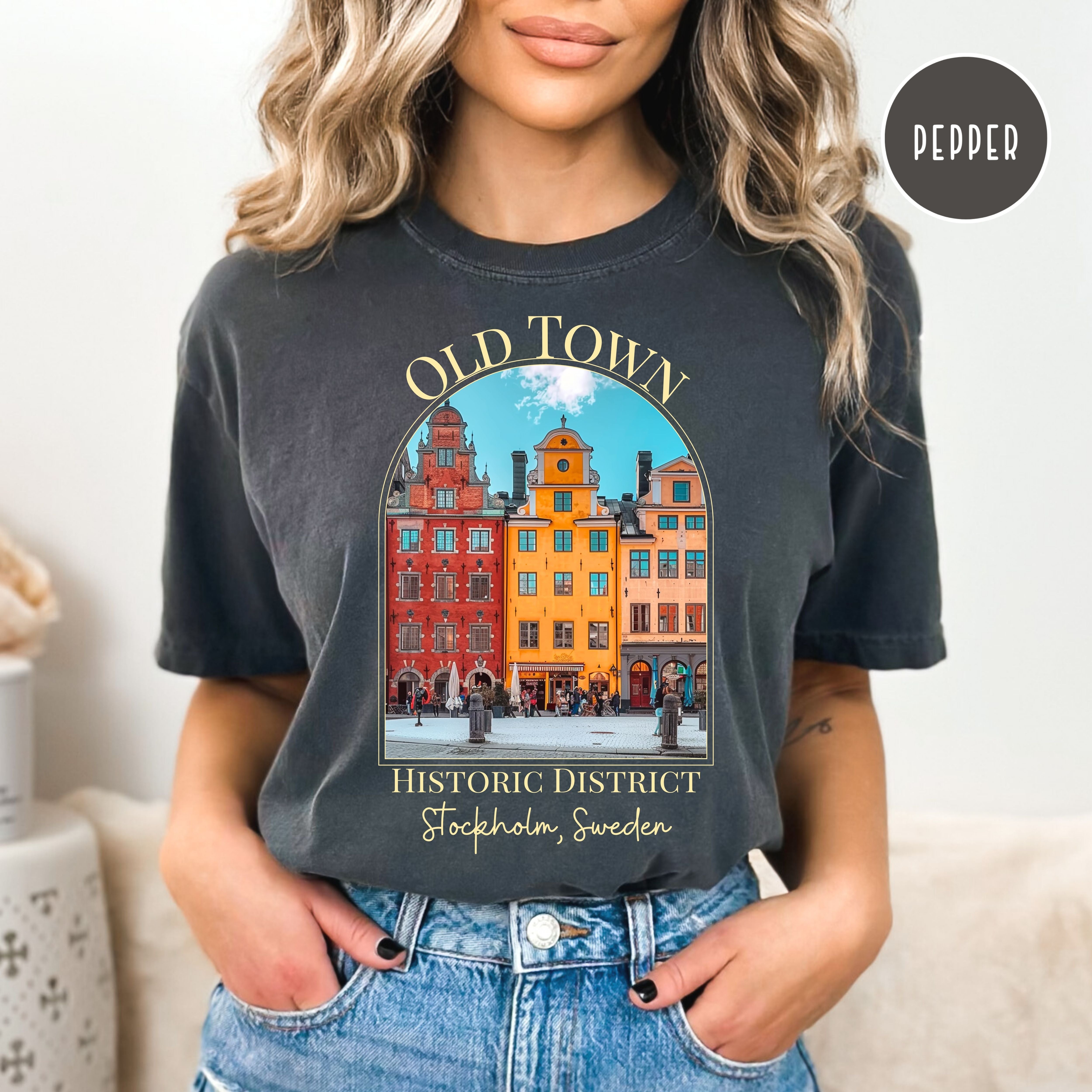 Old Town Stockholm Sweden Comfort Colors® Tee