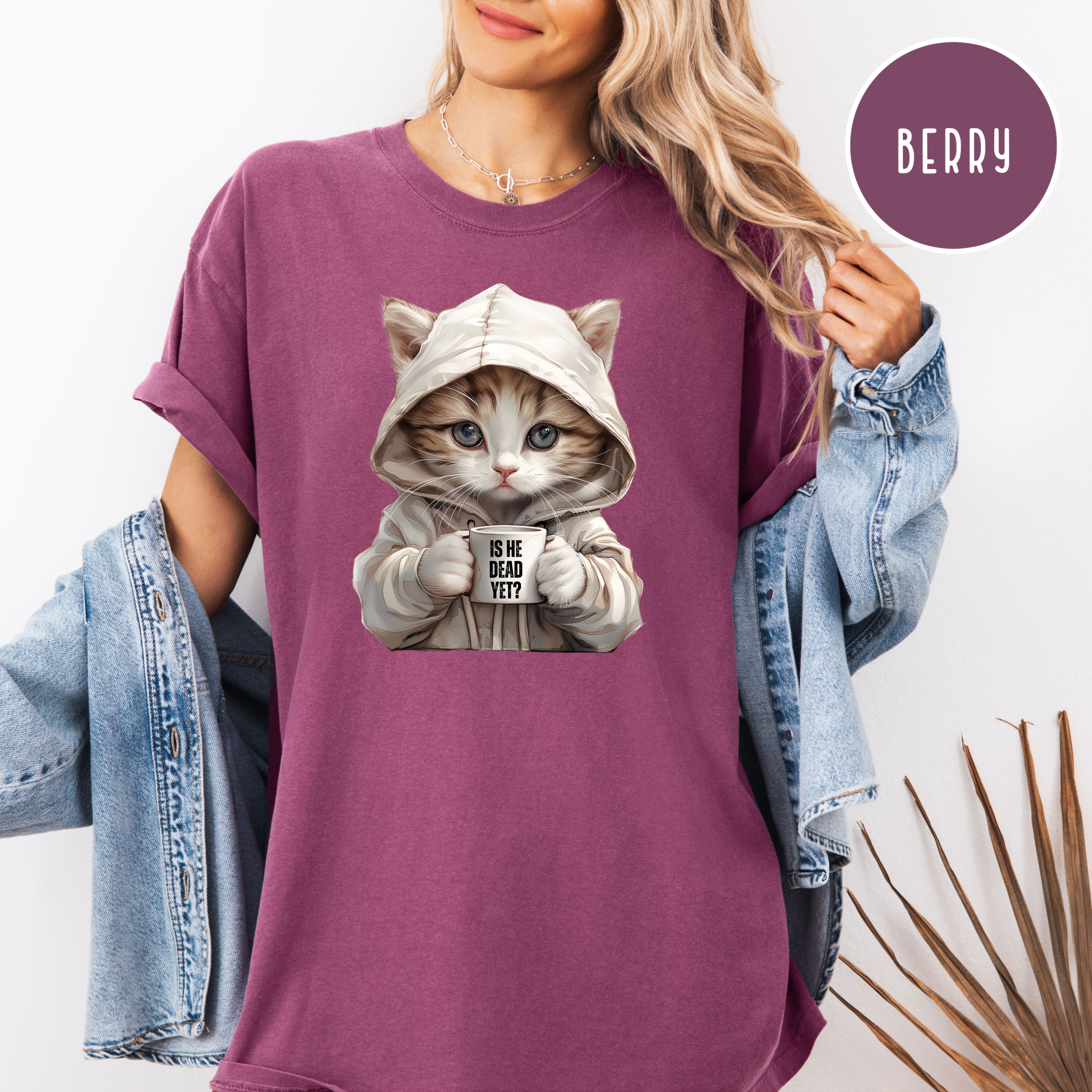 Cat Lover Anti-Trump Is He Dead Yet Comfort Colors Protest Tee