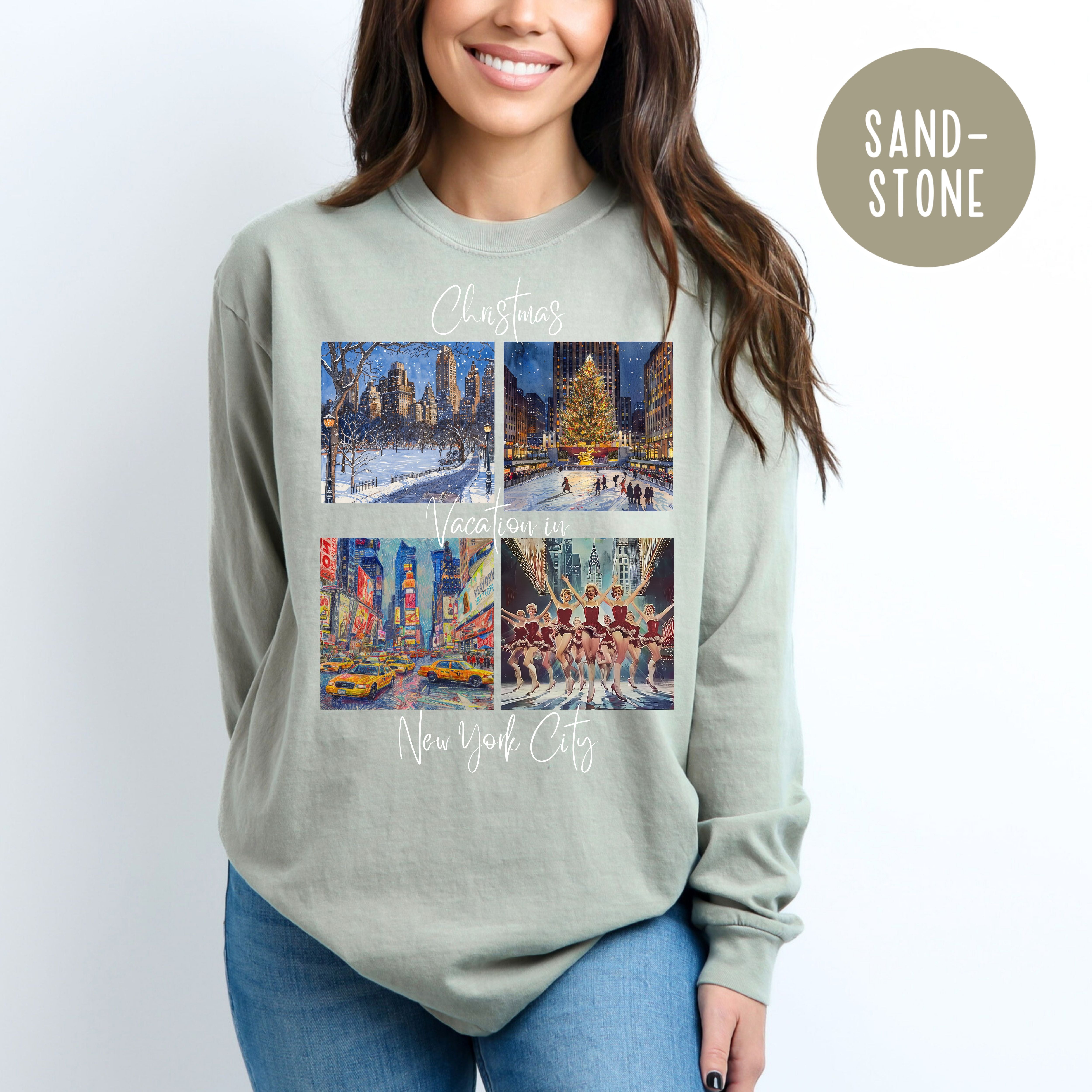 Christmas Vacation in New York City Comfort Colors® Long Sleeve Tee